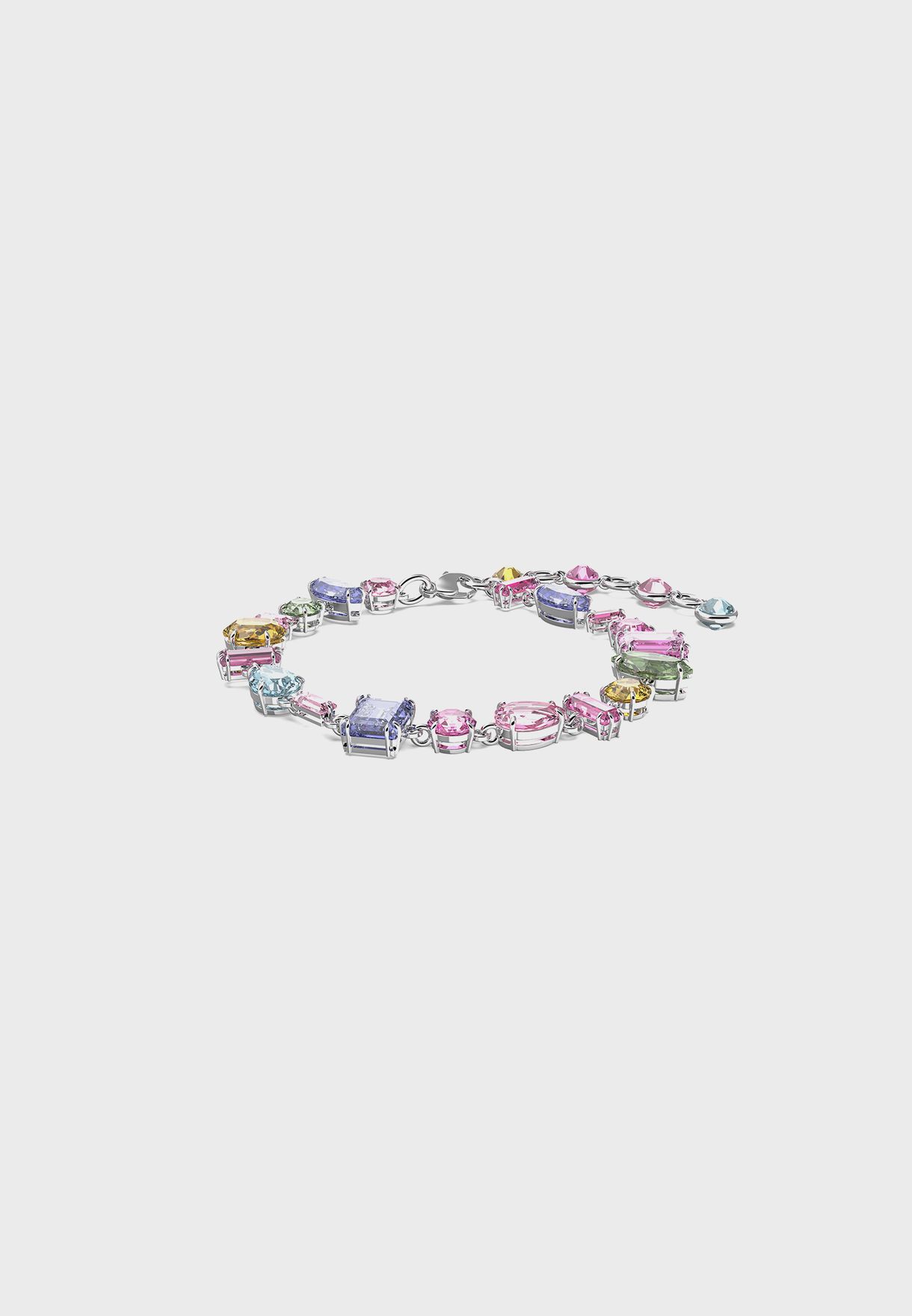 Gema Bracelet, Mixed Cuts, Multicolored, Rhodium Plated