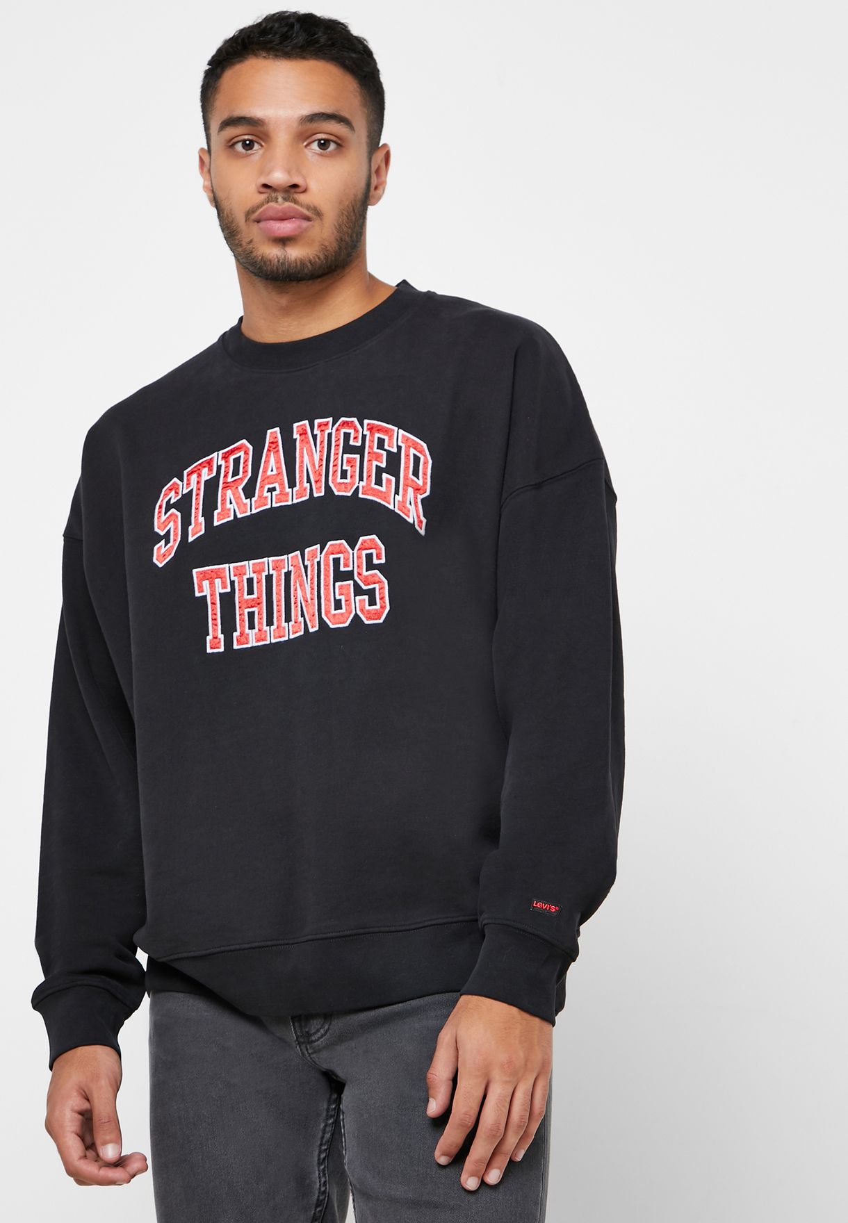Buy Levis black Stranger Things Sweatshirt for Men in Muscat, Salalah