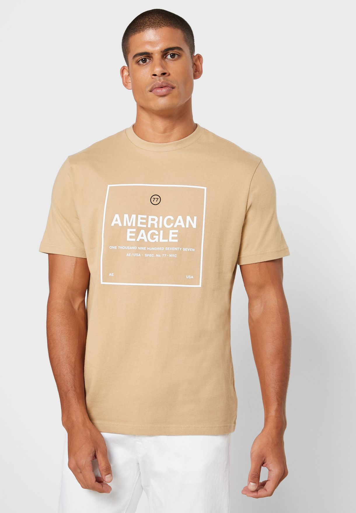Color Beige Blusa American Eagle 
