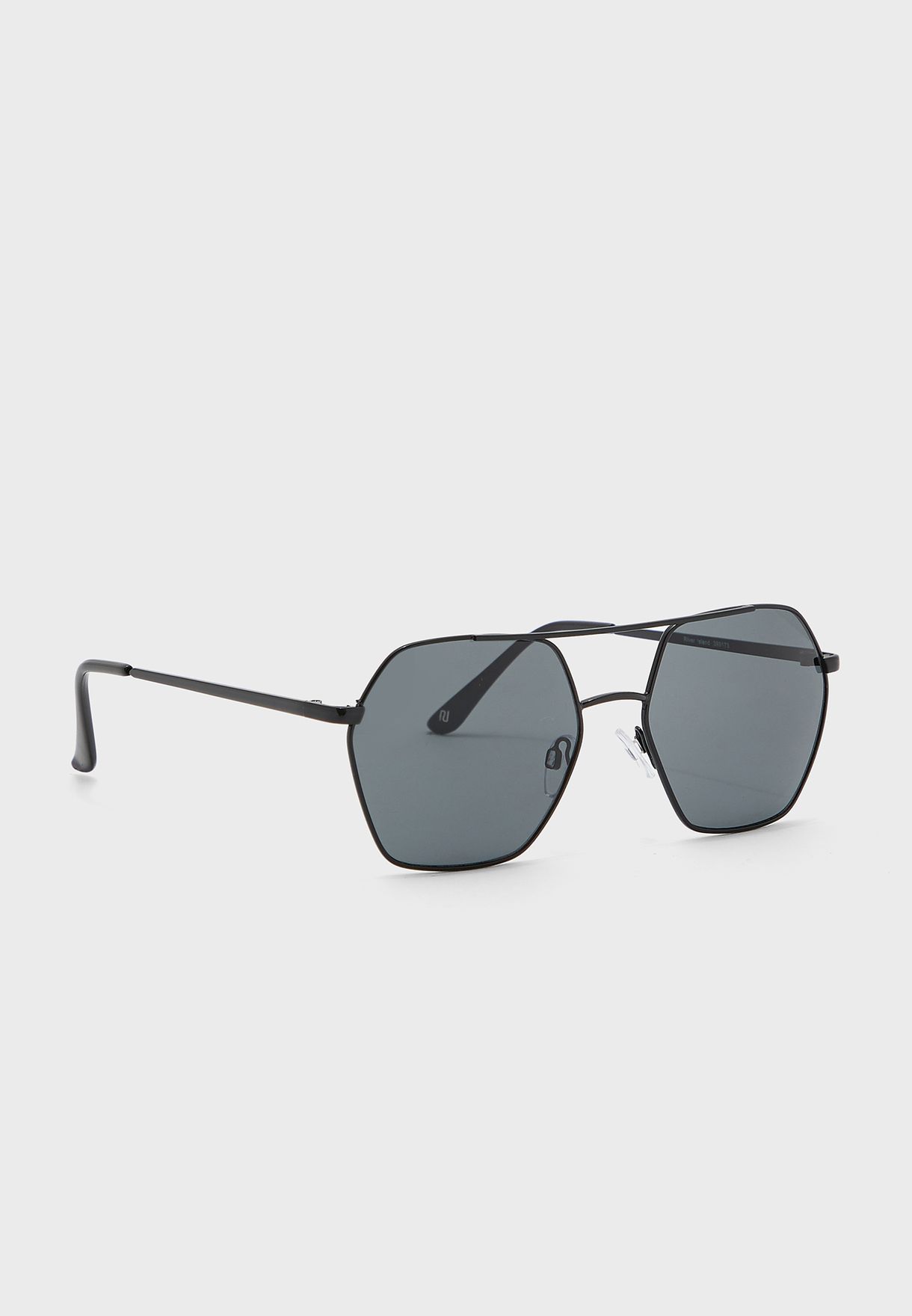 river island black aviator sunglasses