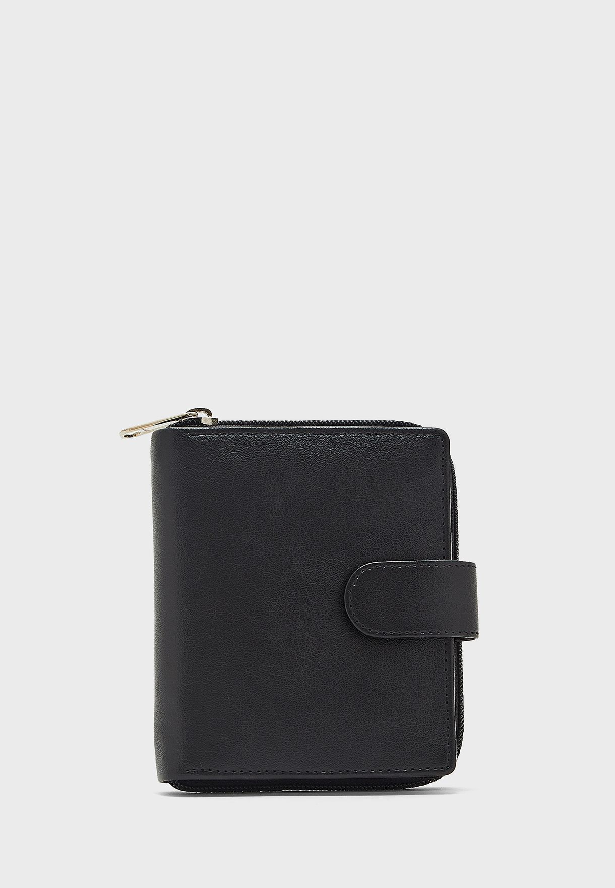 Leatherette Zipper Wallet