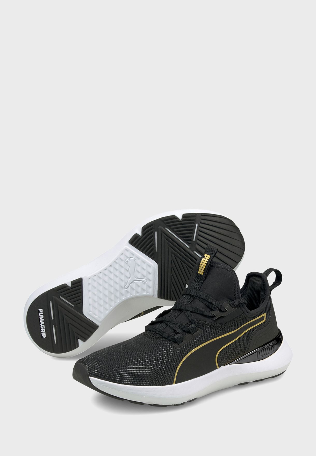 puma pure black shoes