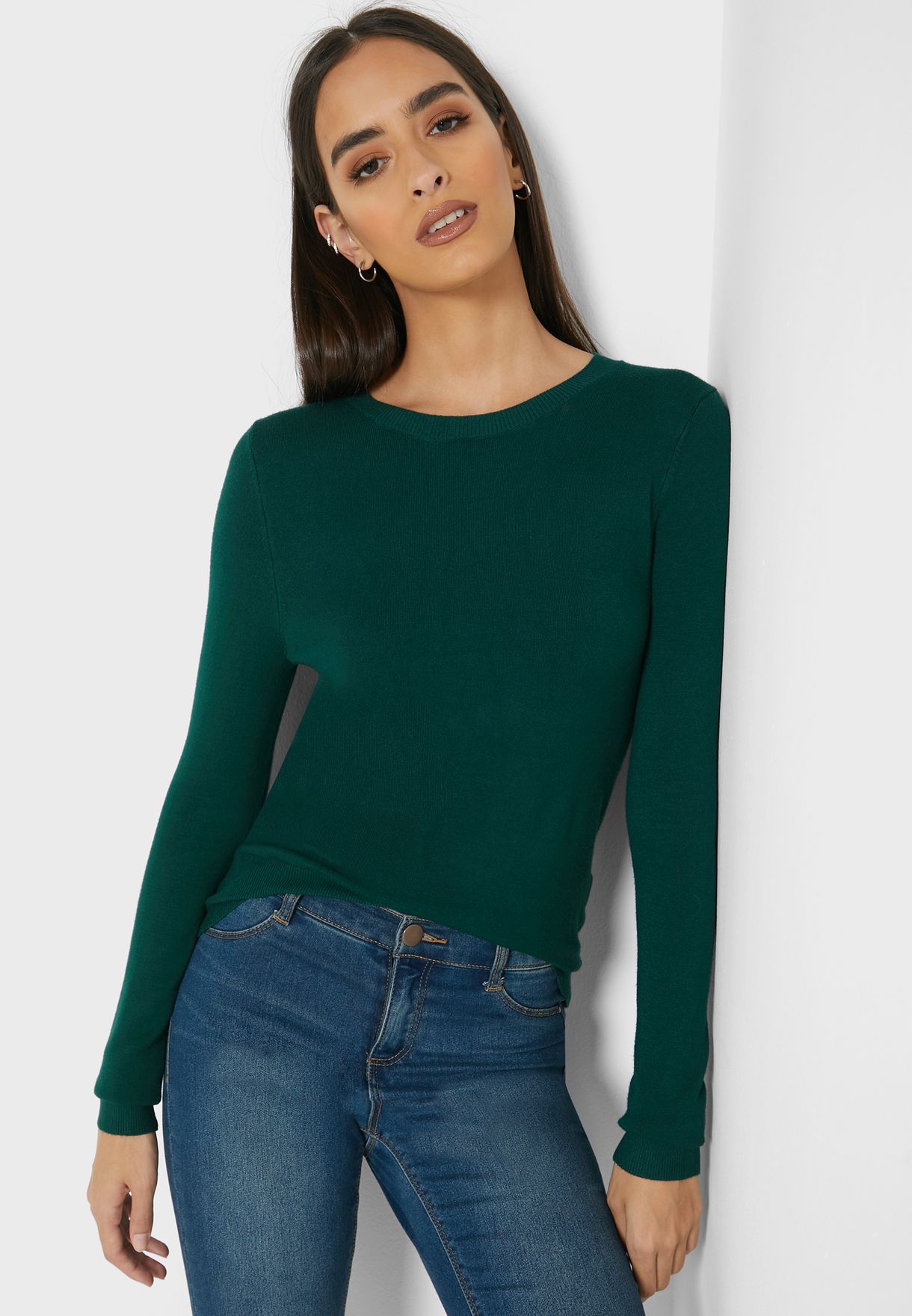 women's classic crew neck sweaters