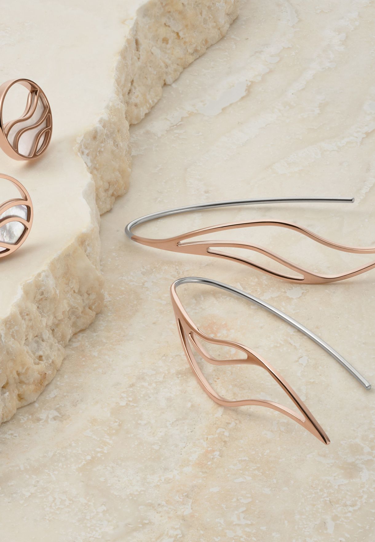 skagen agnethe rose gold earrings