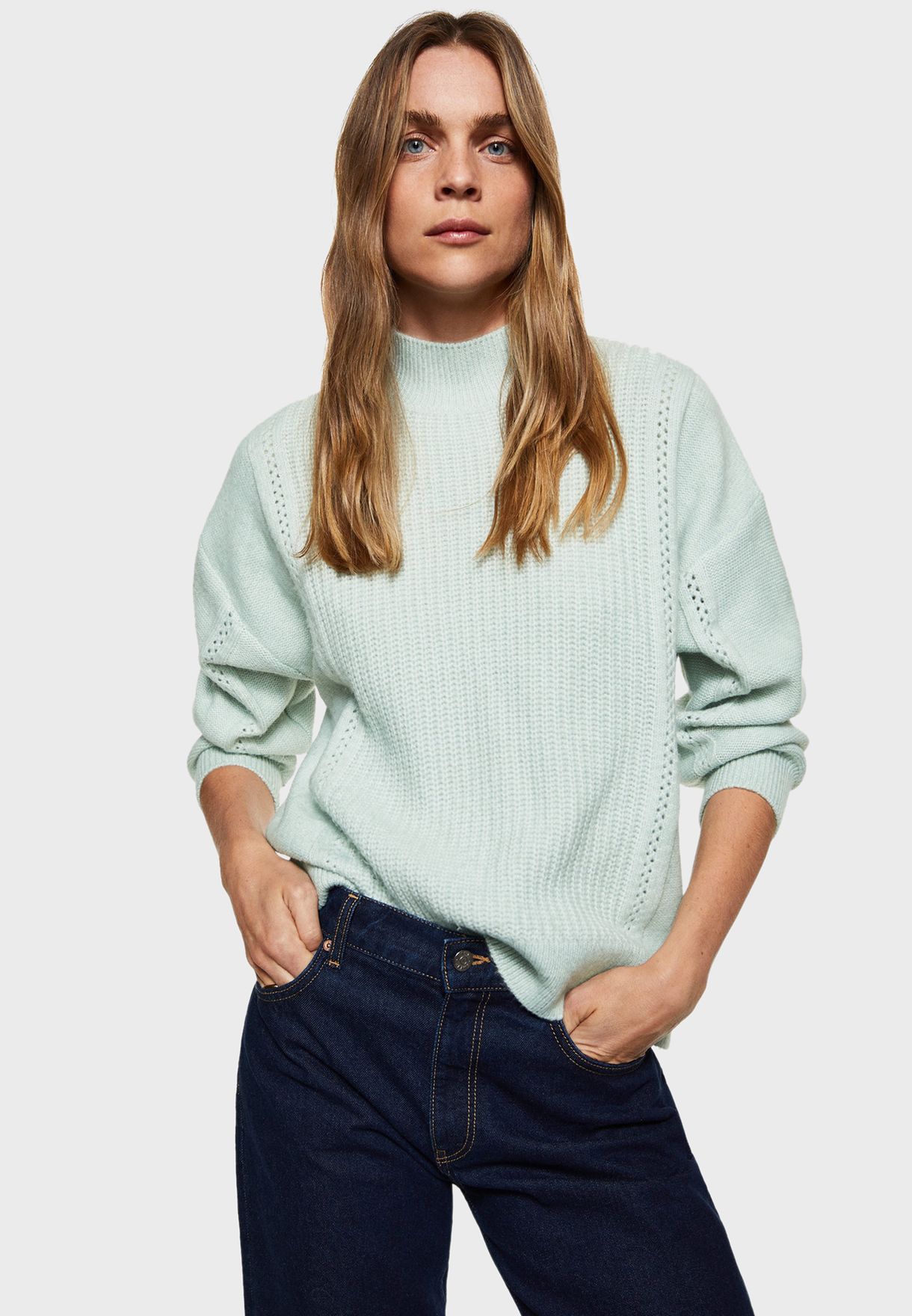 High Neck Knitted Sweater