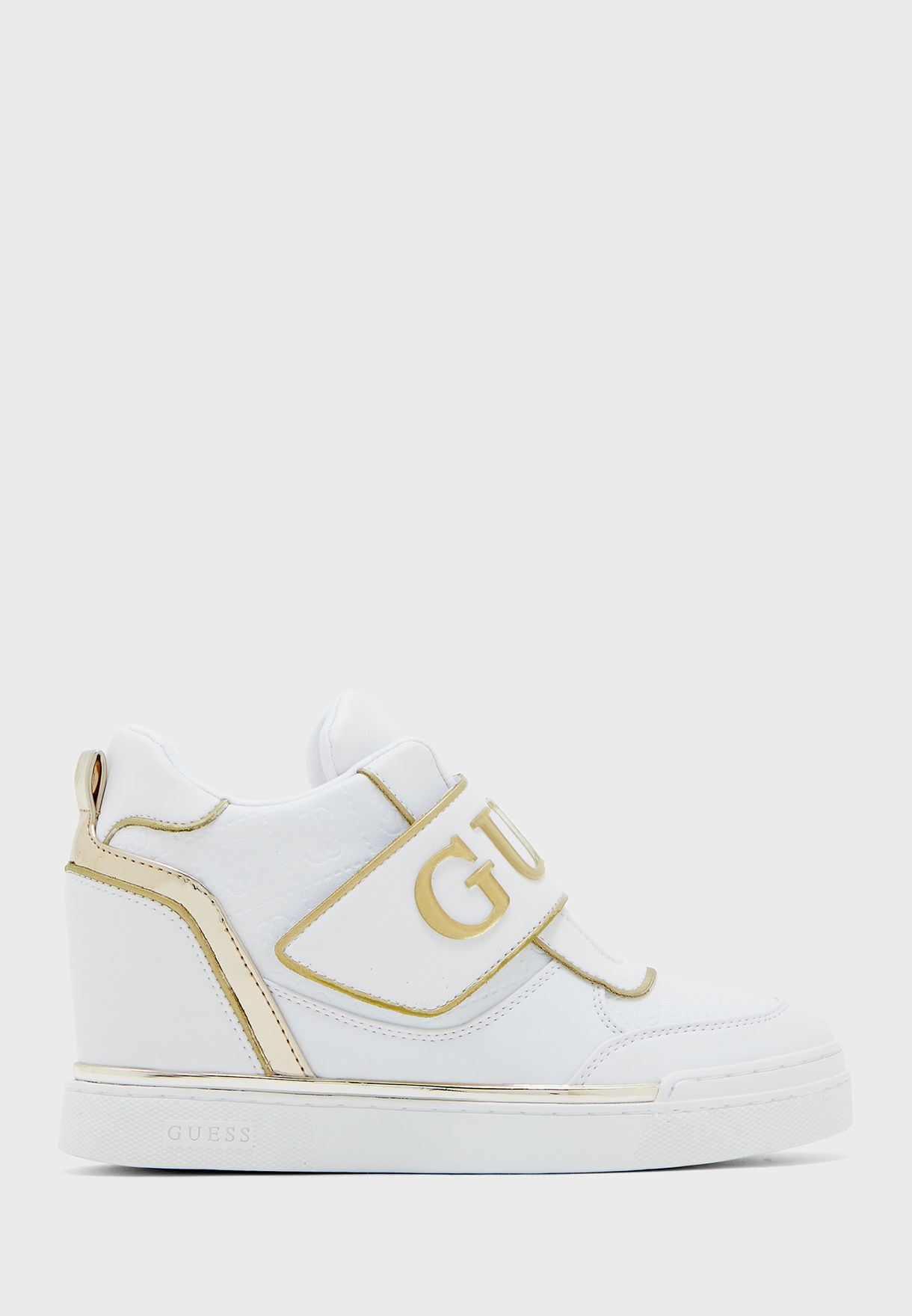 guess white high top sneakers