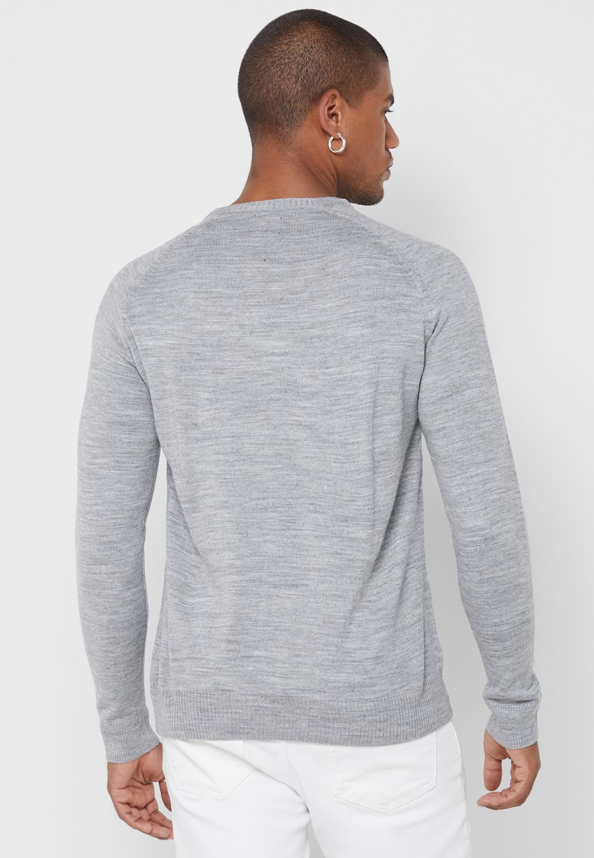 Cable Crew Neck Knit Sweater