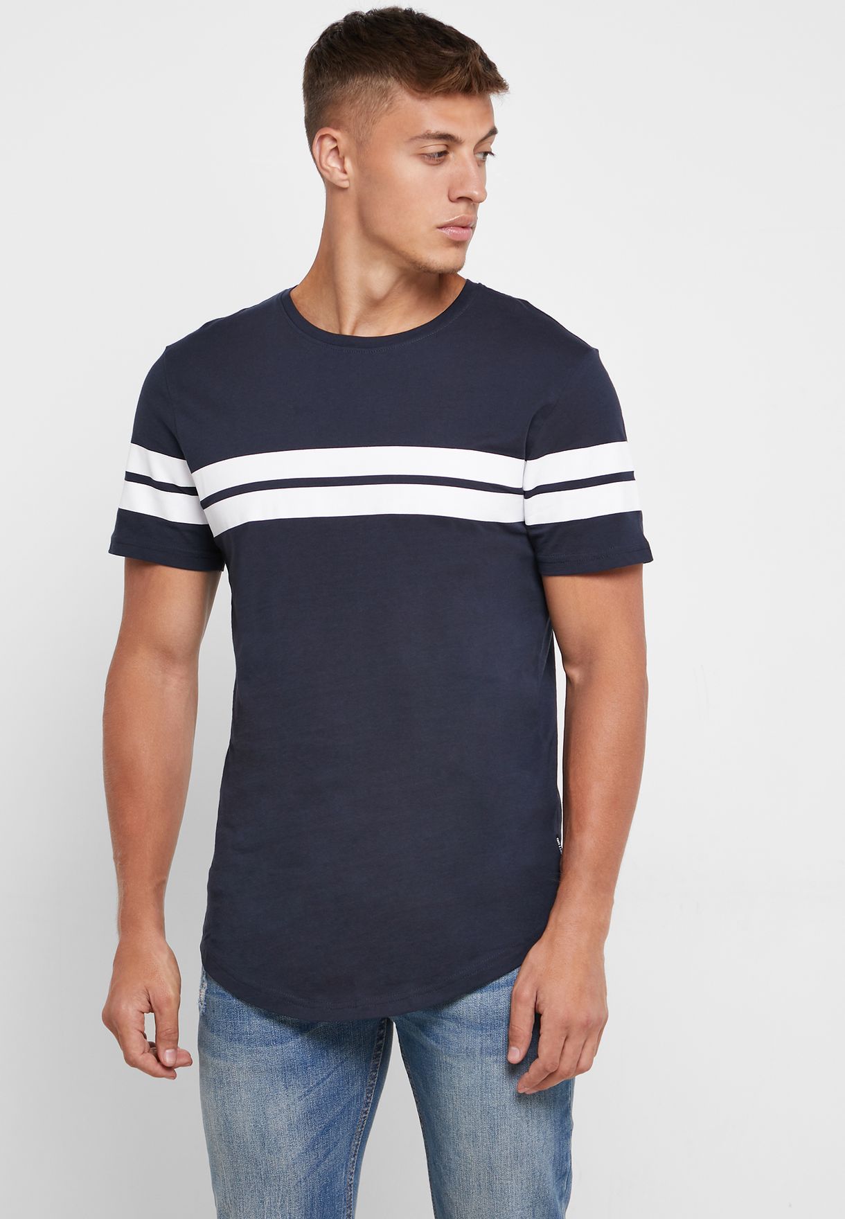 longline navy t shirt