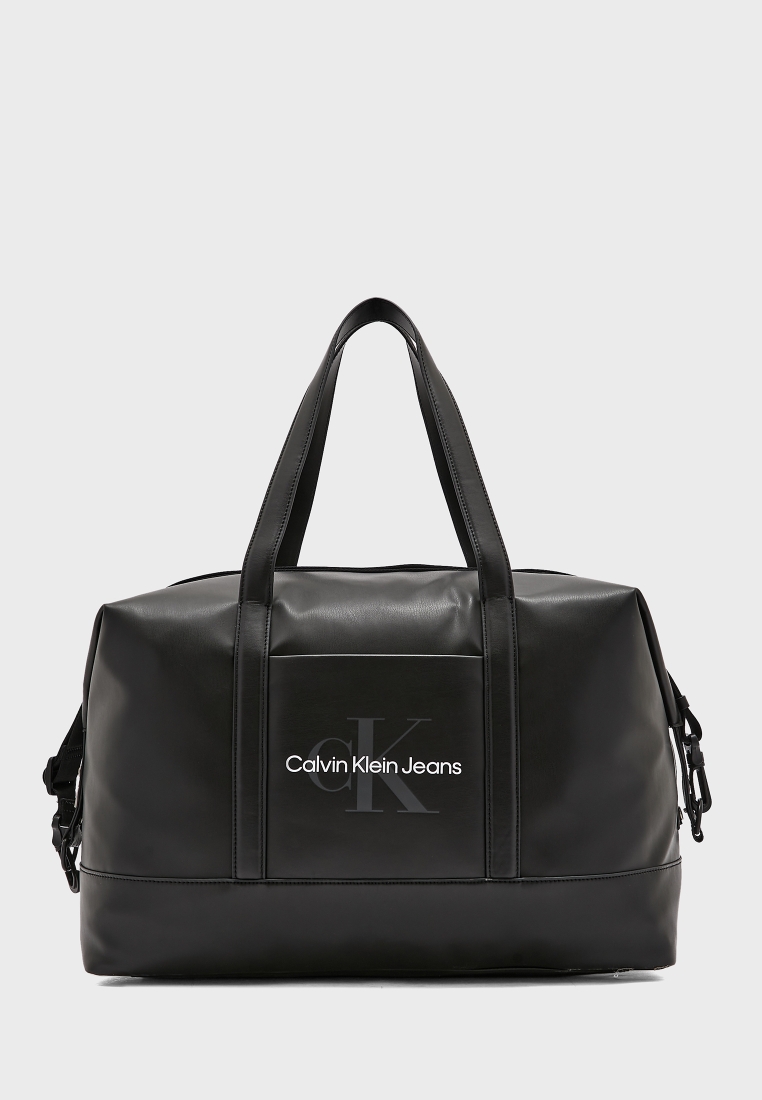 Calvin Klein Jeans MONOGRAM SOFT DUFFLE - Weekend bag - black