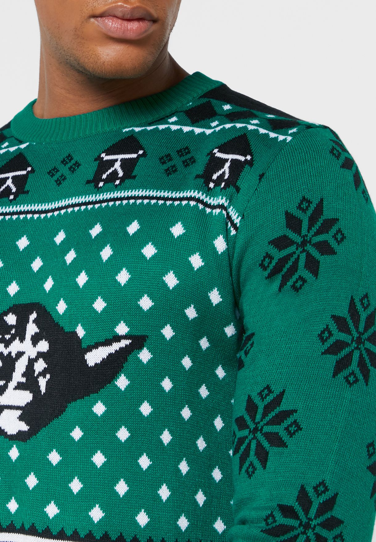 Buy Starwars green Star Wars Christmas Sweater for Men in Dubai, Abu Dhabi