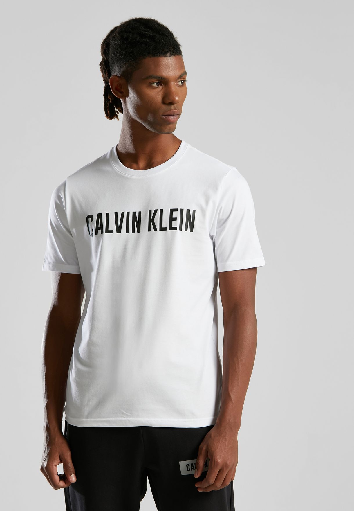 Buy Calvin Klein Performance white Logo T-Shirt for Men in Manama, Riffa