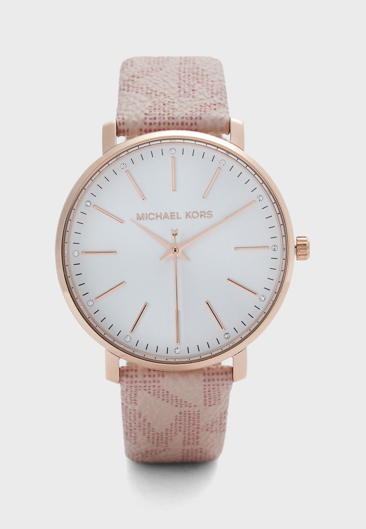 michael kors watch pink leather strap