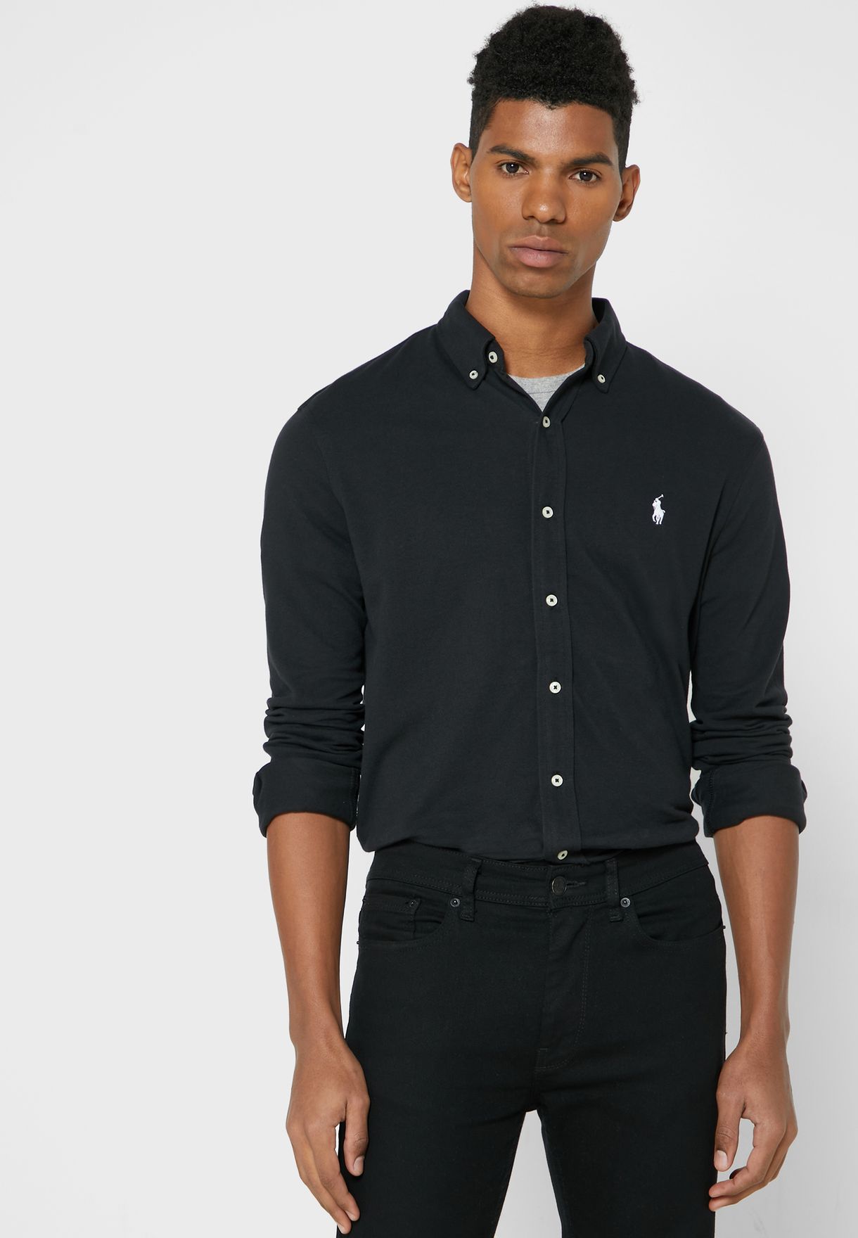 Buy Polo Ralph Lauren black Button Down Slim Fit Shirt for Men in Doha,  other cities