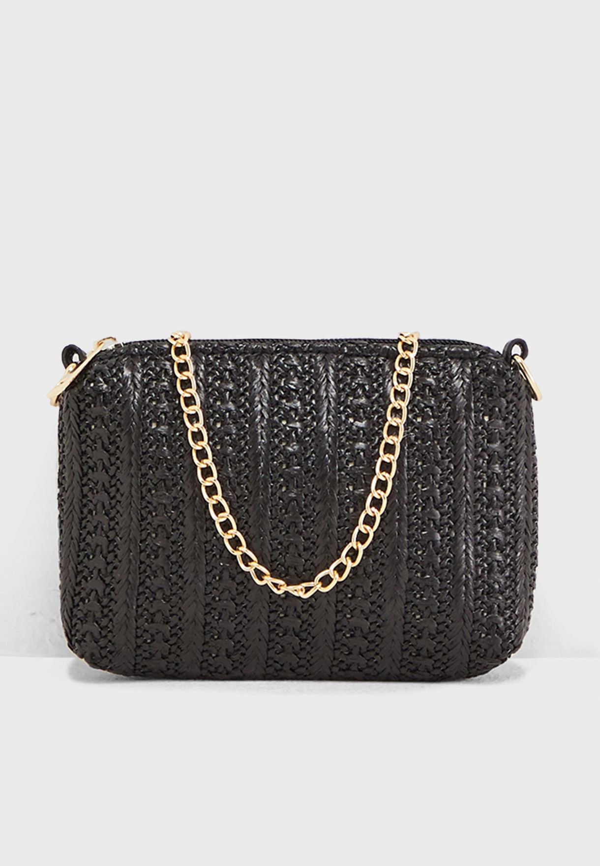 black beaded crossbody bag