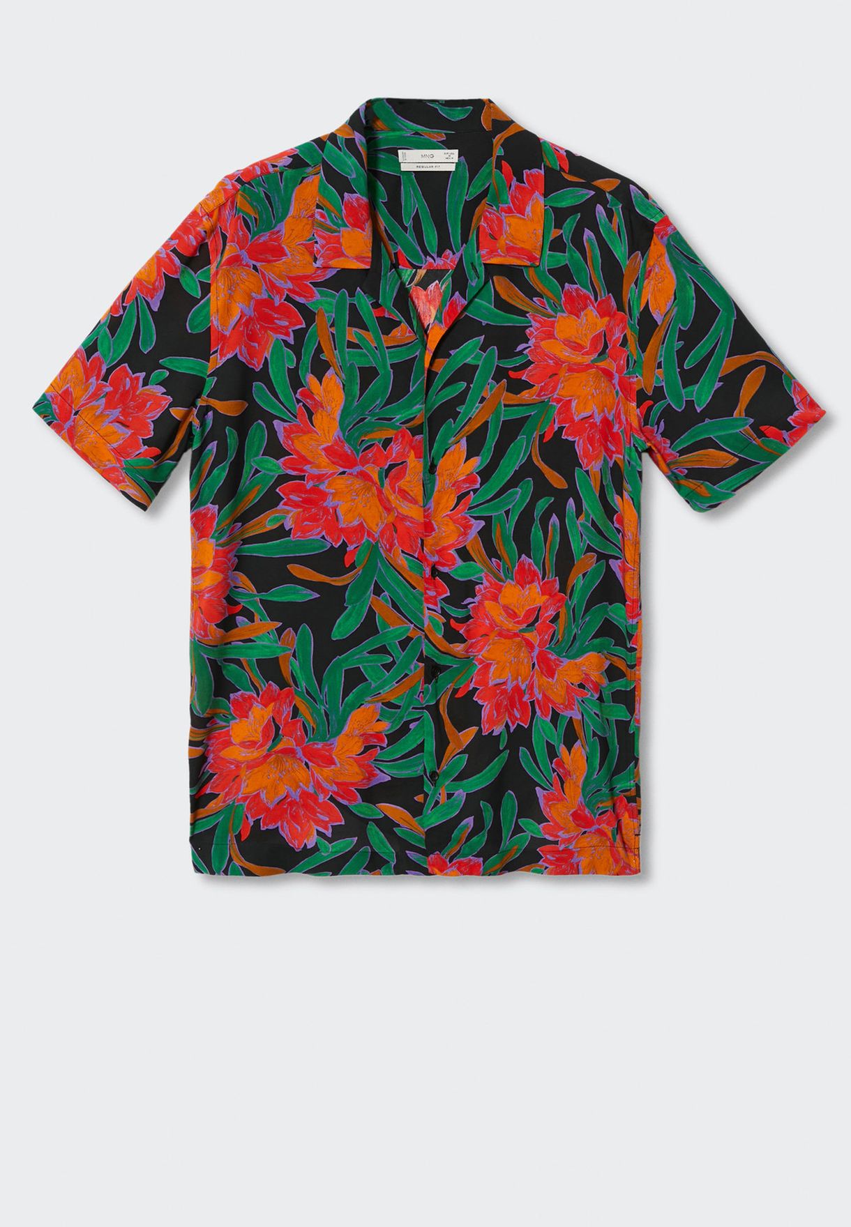 Flower Print Regular Fit Shirt