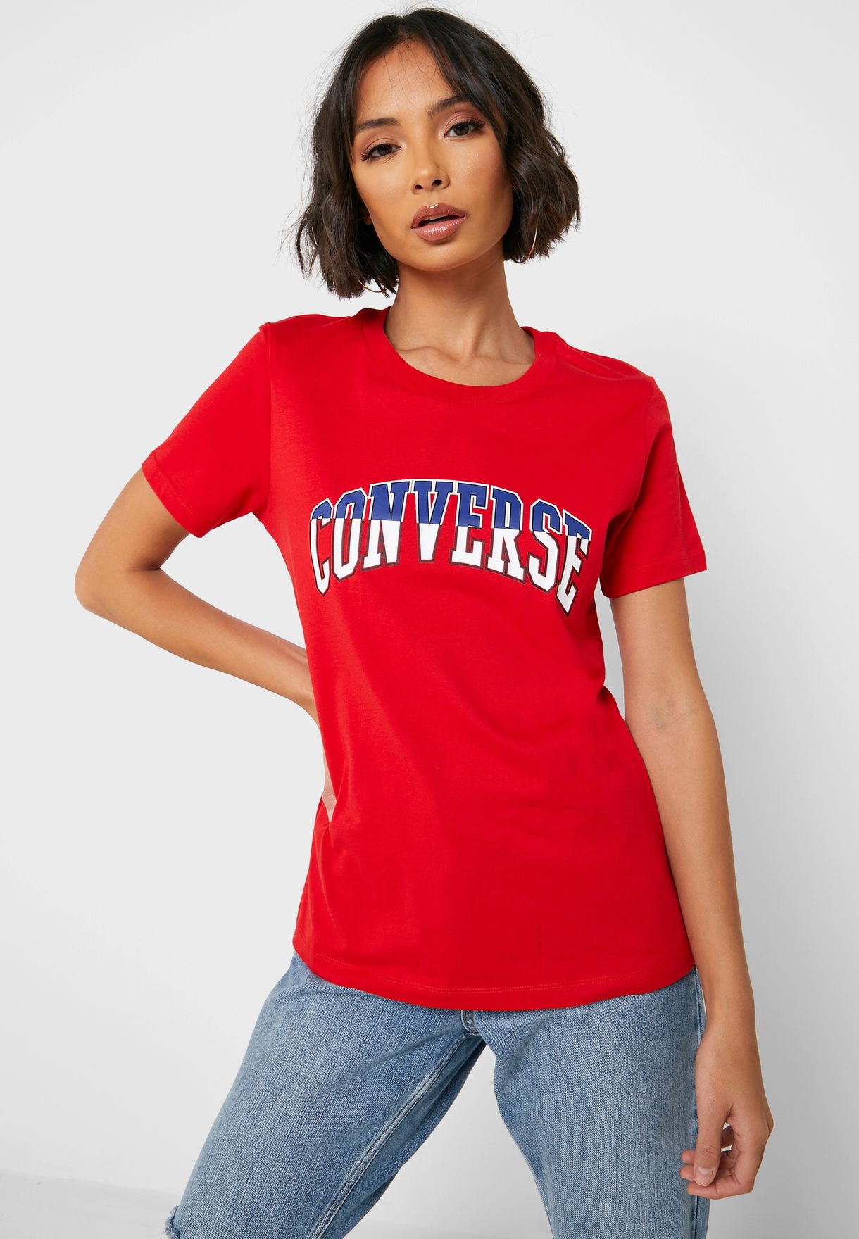 red converse t shirt women's