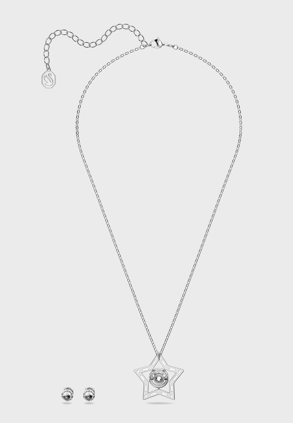 Stella Rhinestone Star Pendant Necklace With Studs