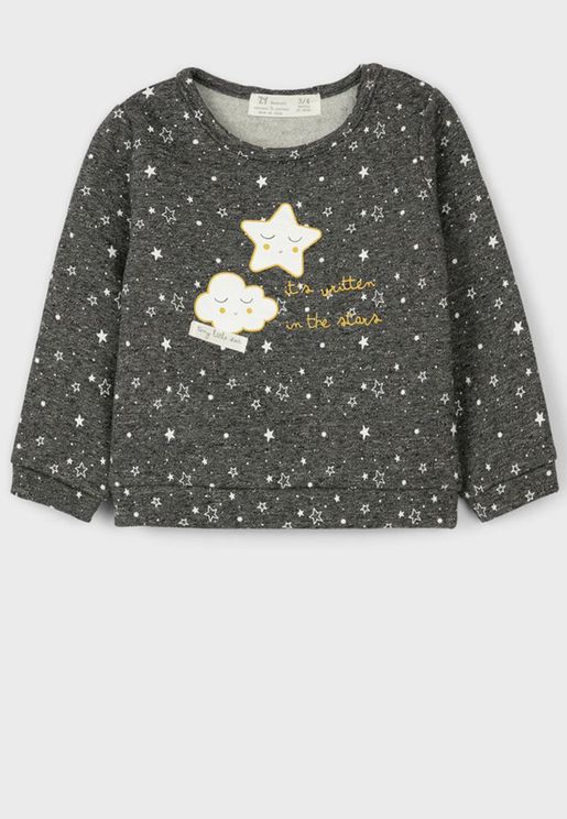 Infant Star Print Sweatshirt