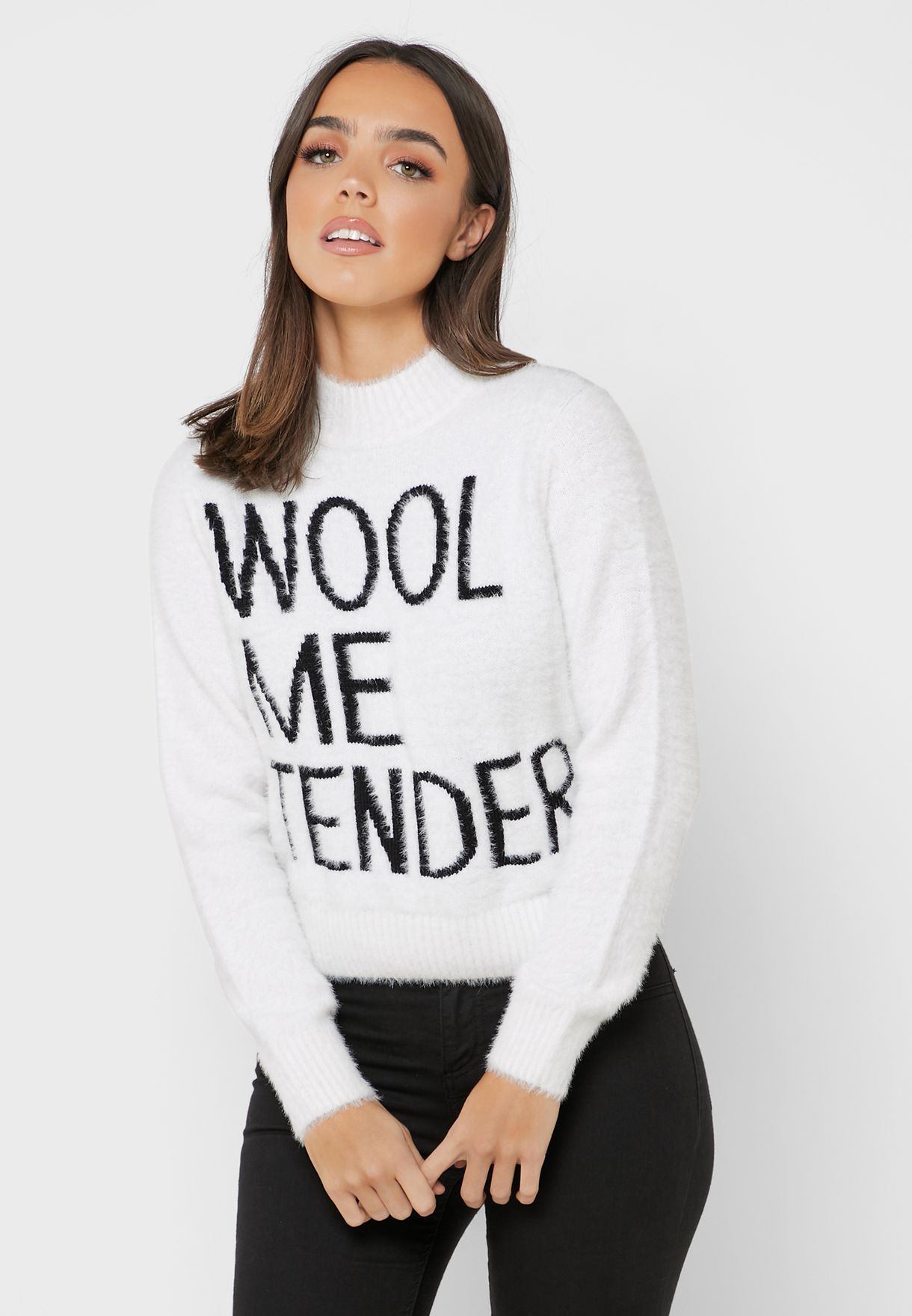 womens slogan sweater
