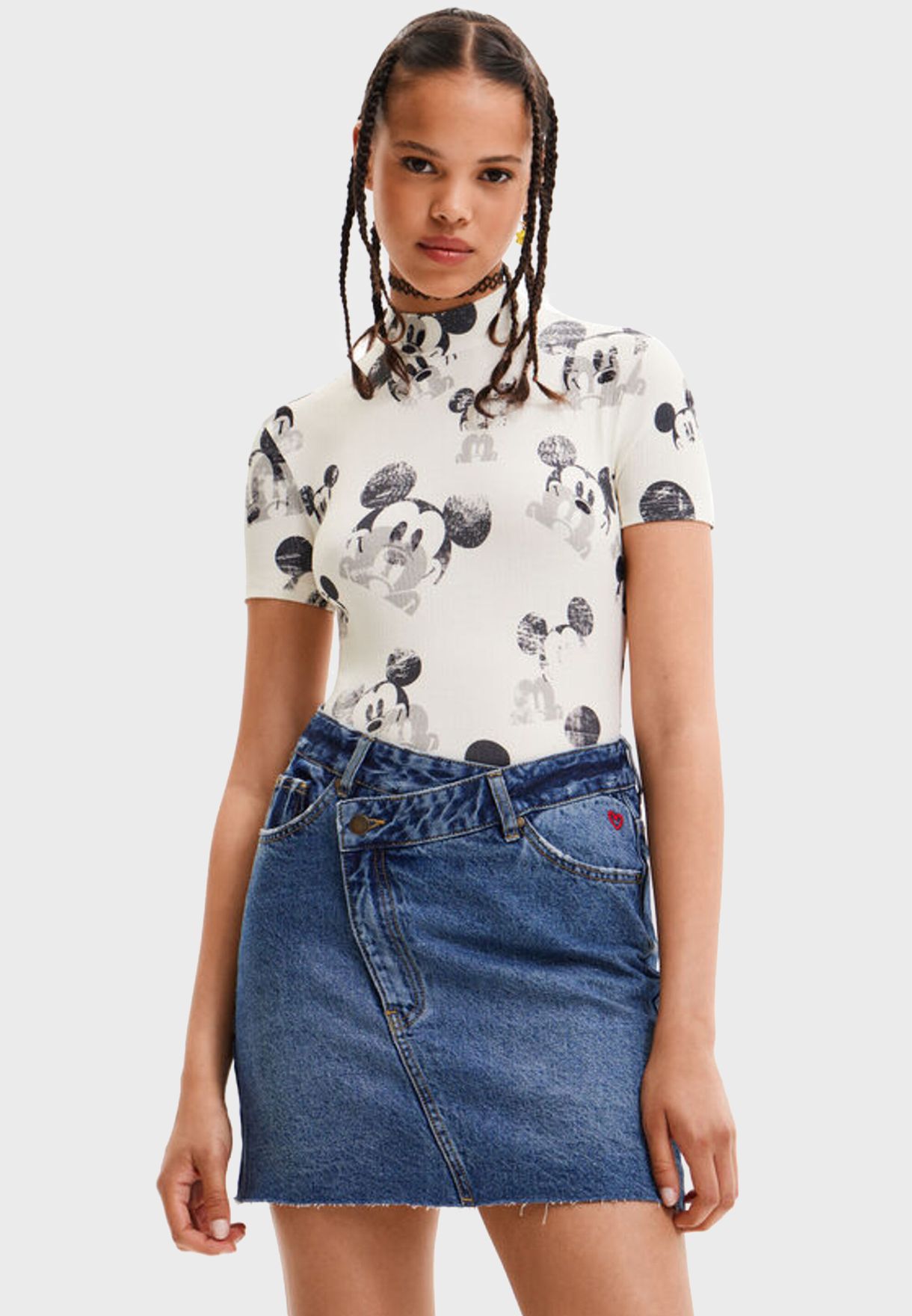 High Neck Printed Body