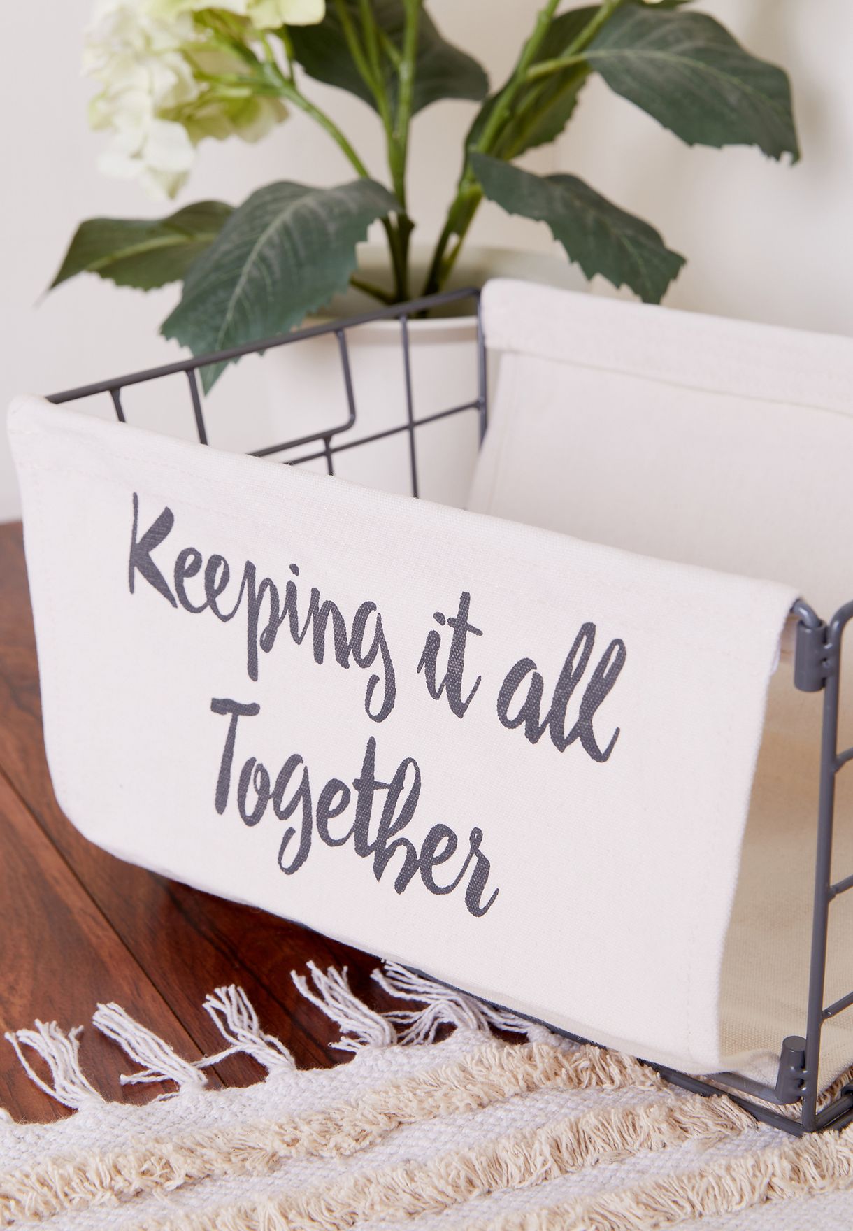 Keeping It All Together Printed Basket