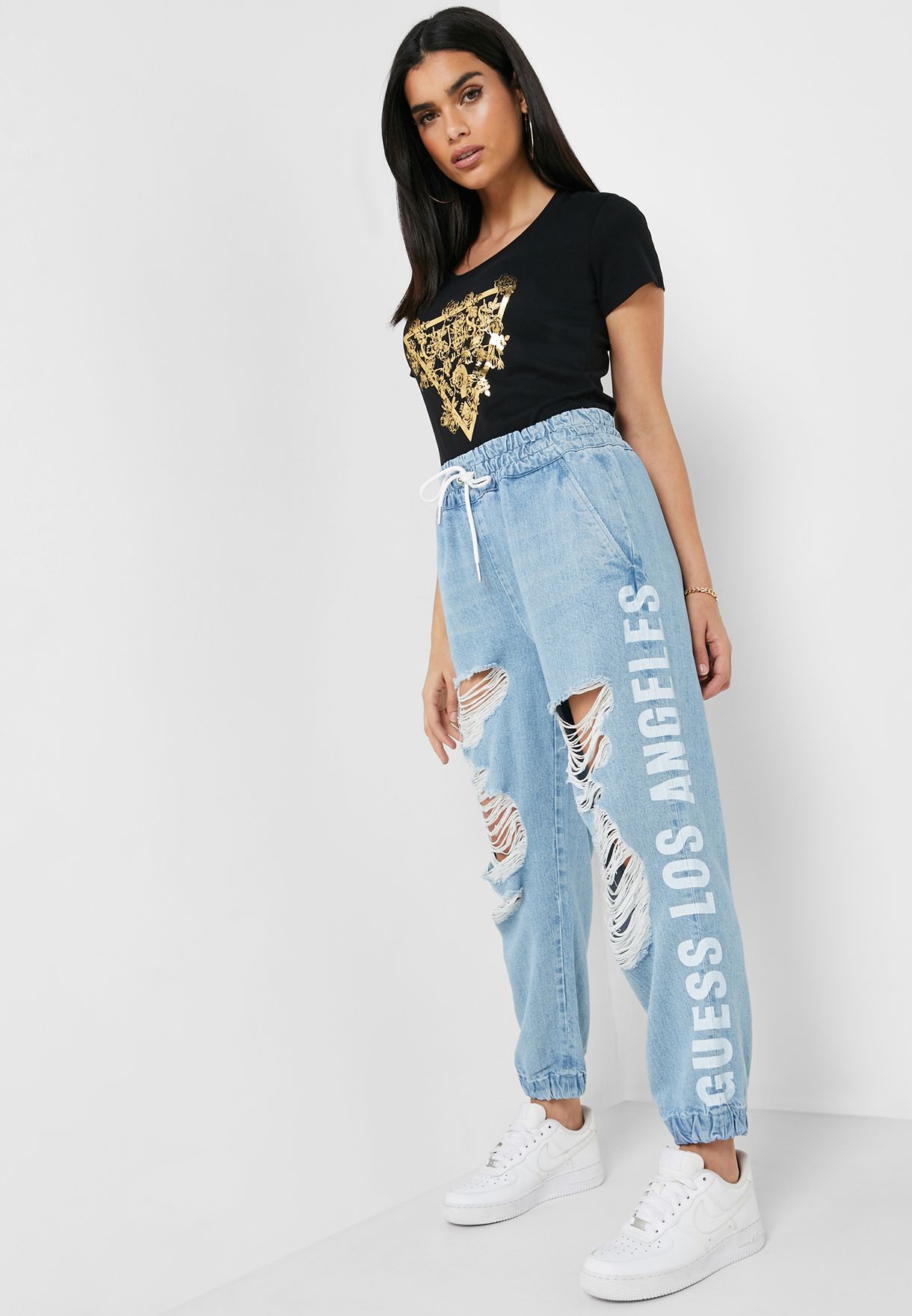 ripped jogger jeans womens