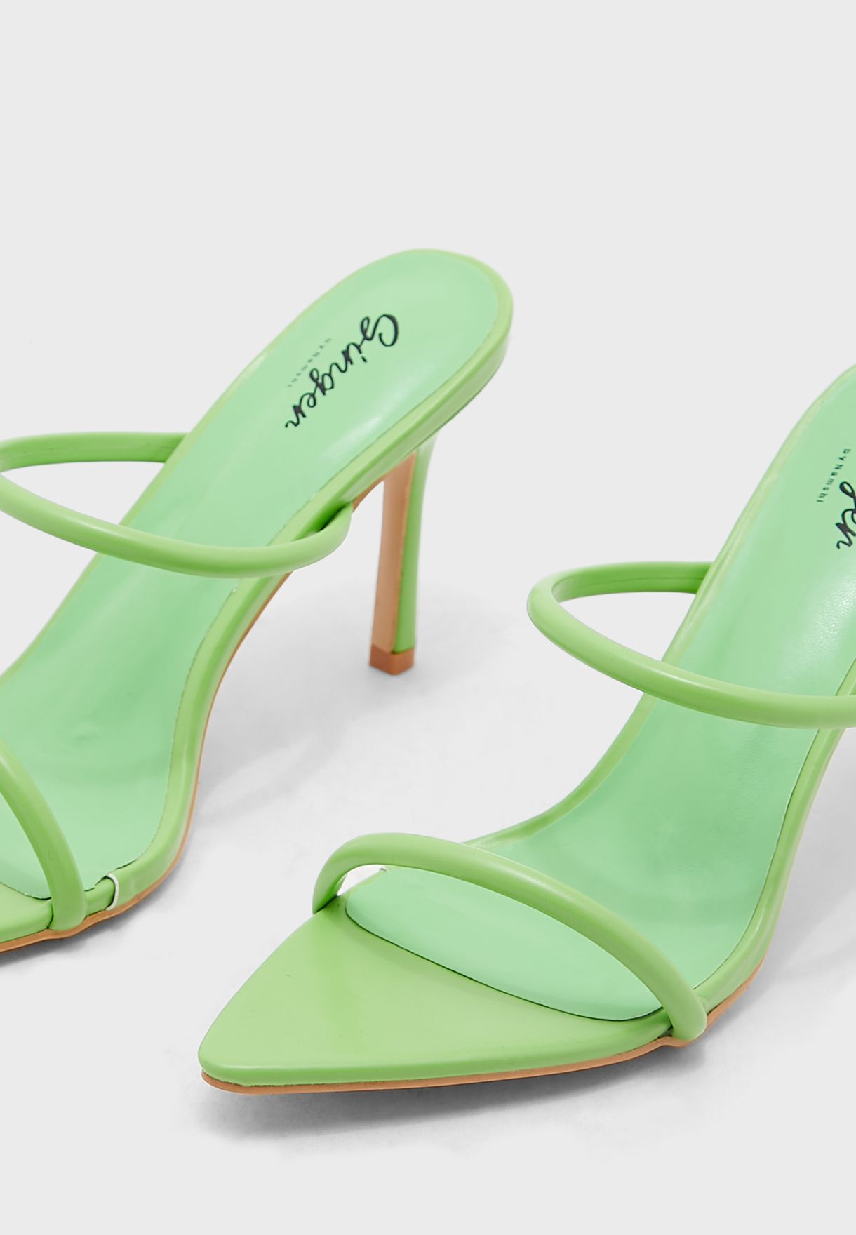 Double Strap Pointed Toe Mule Sandal