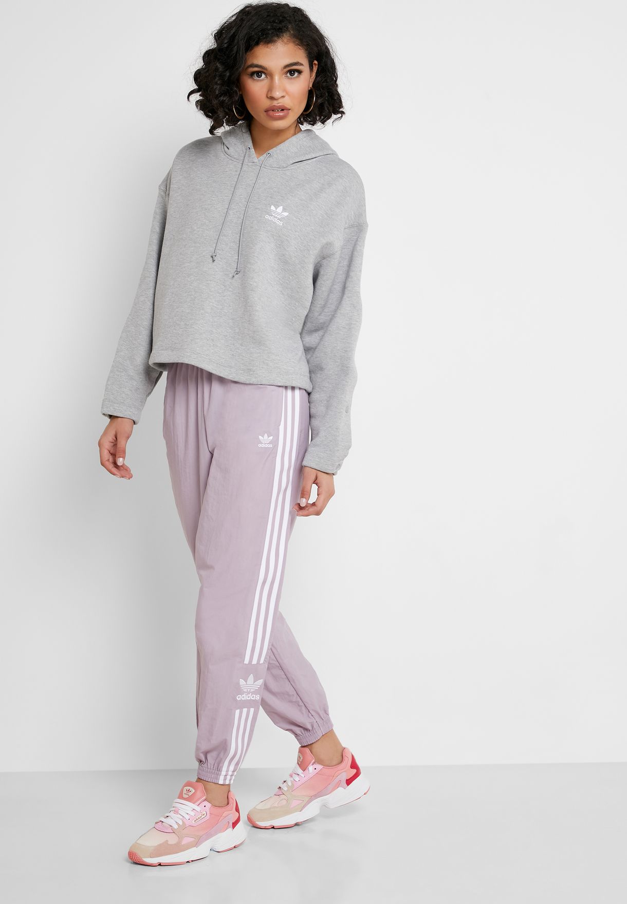 adidas originals locked up track pants in lilac