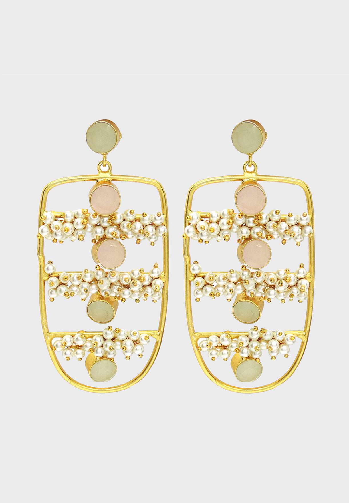 Vanille Embellished Drop Earrings