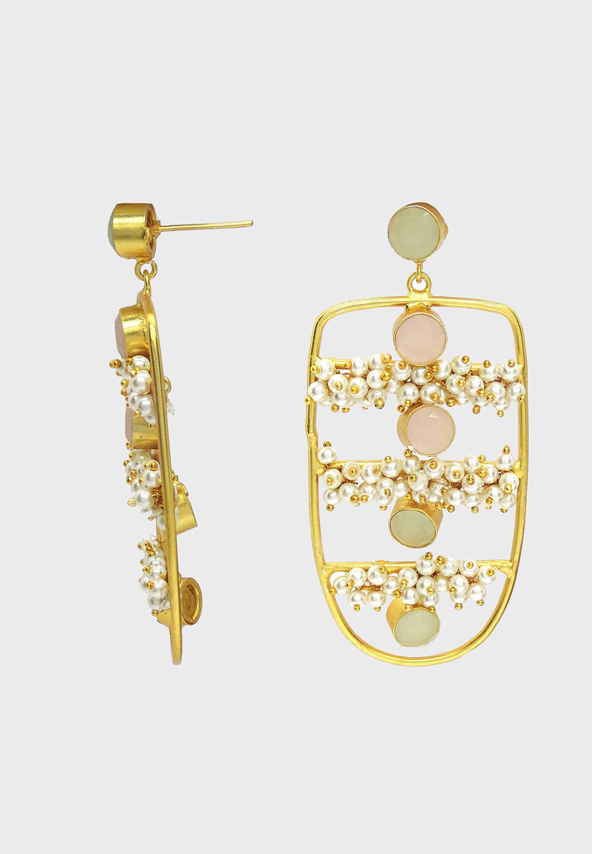 Vanille Embellished Drop Earrings
