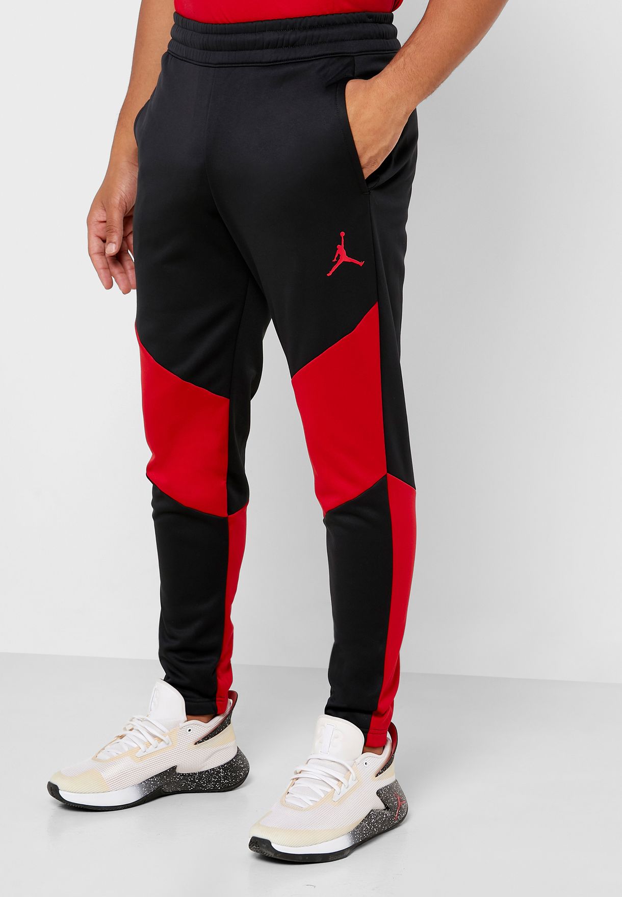 red and black jordan sweatpants for 