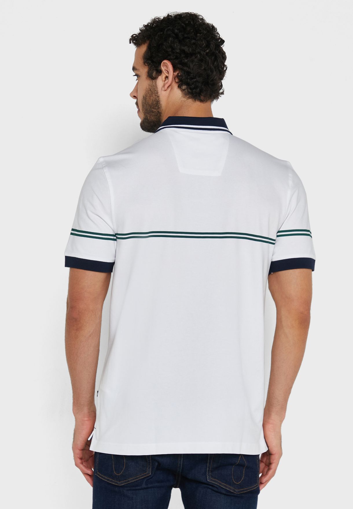 Elastane Knitted Collar Neck Polo T-Shirt