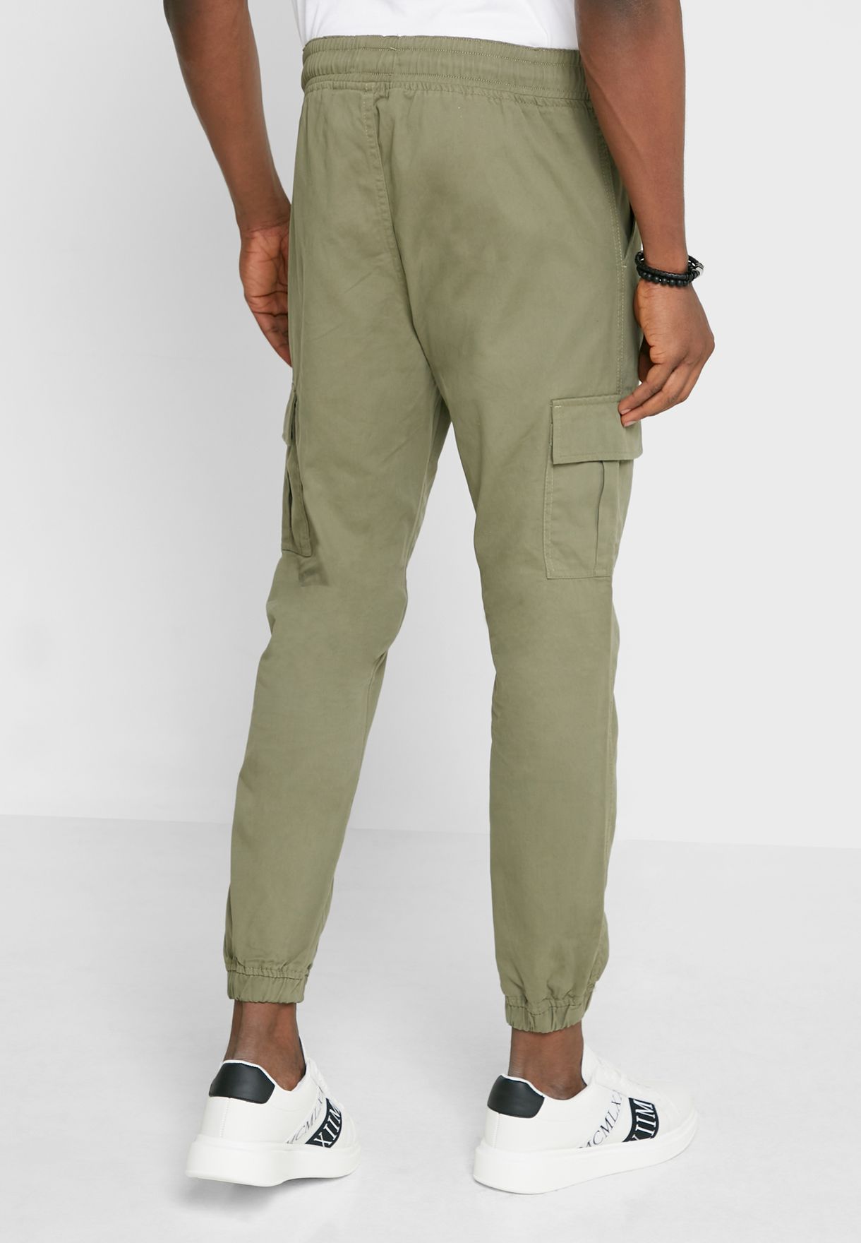 Buy Boohooman beige Relaxed Cargo Pants for Men in Dubai, Abu Dhabi