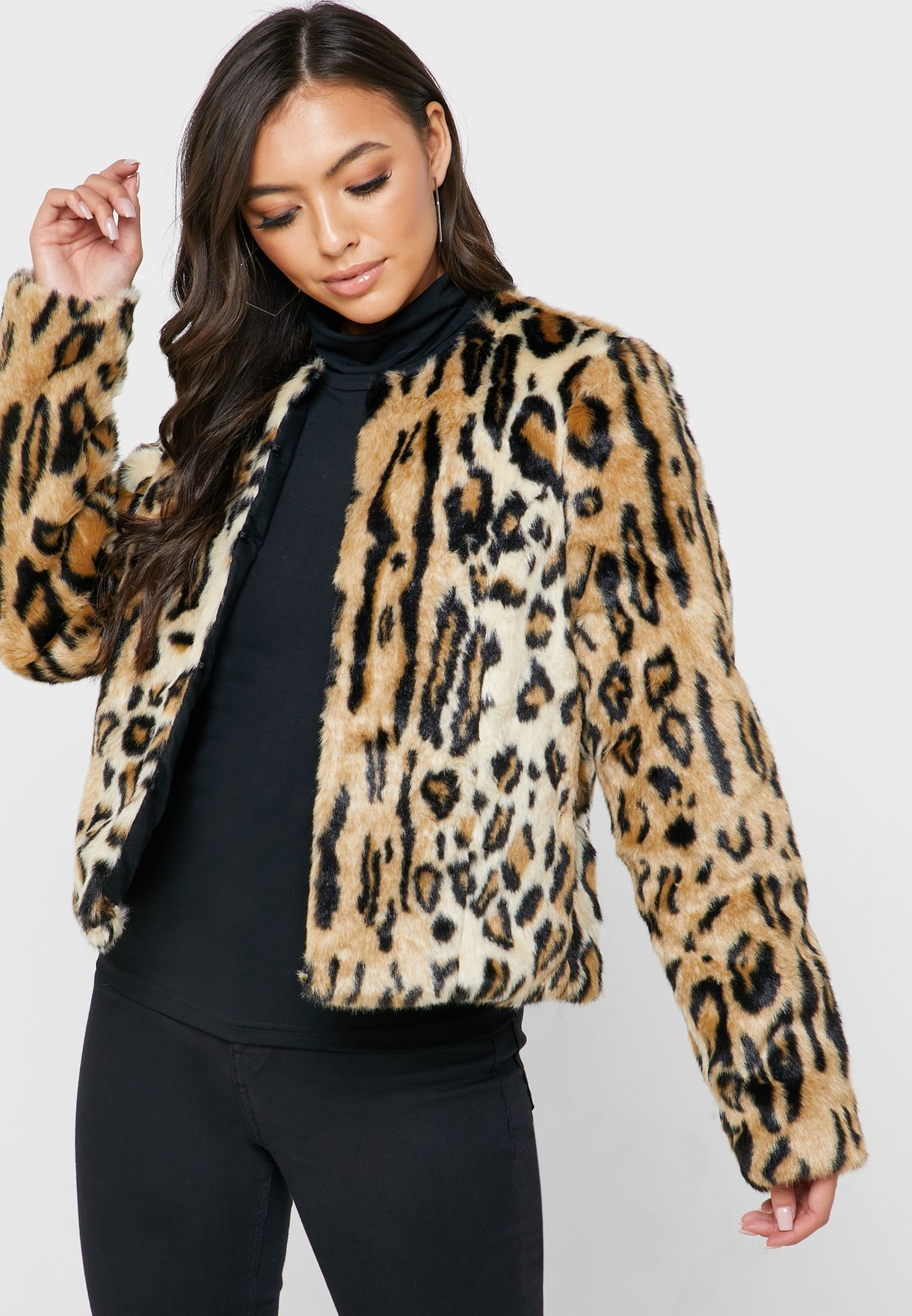 Inspektion Ofre Daddy Buy Vero Moda prints Leopard Print Faux &amp; Fur Jacket for Women in MENA,  Worldwide