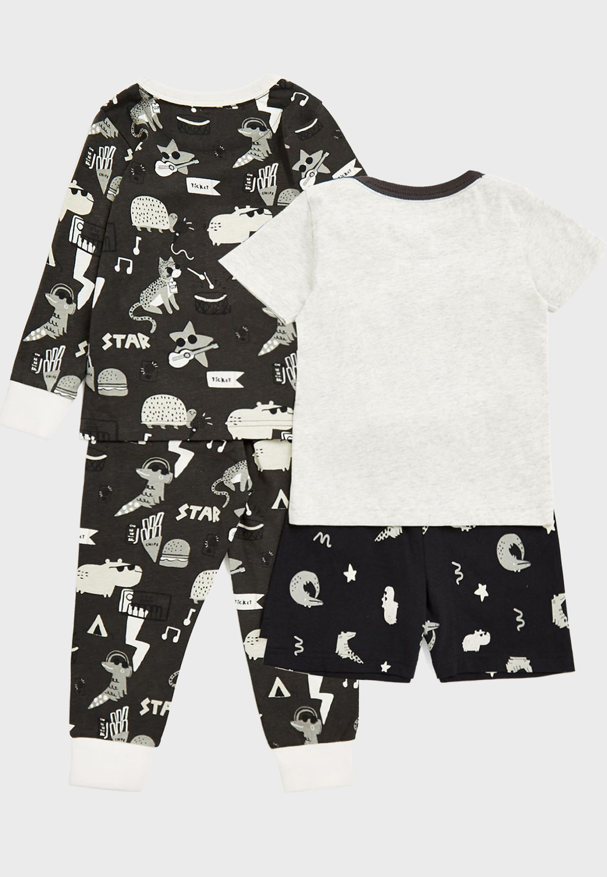 Kids 2 Pack Assorted Pyjama Set