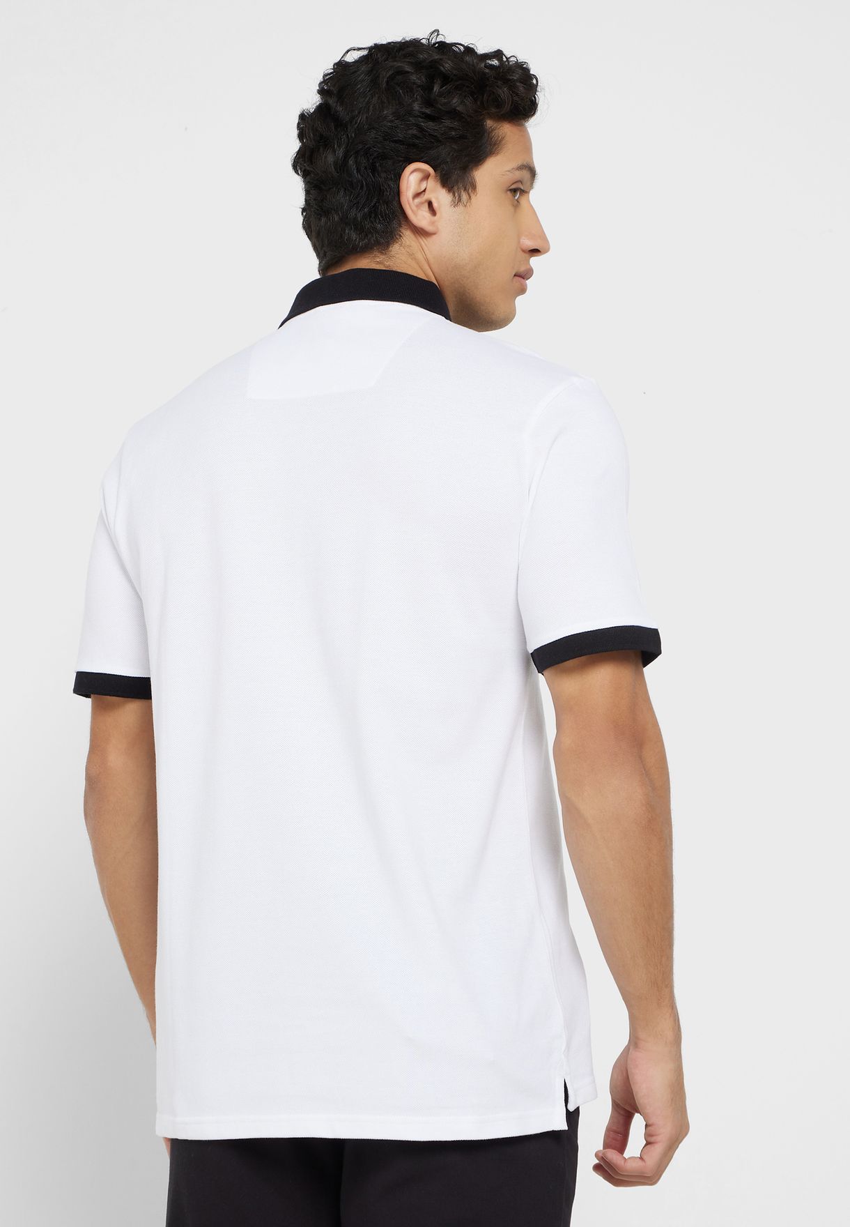 Mitch Logo Contrast Collar Polo