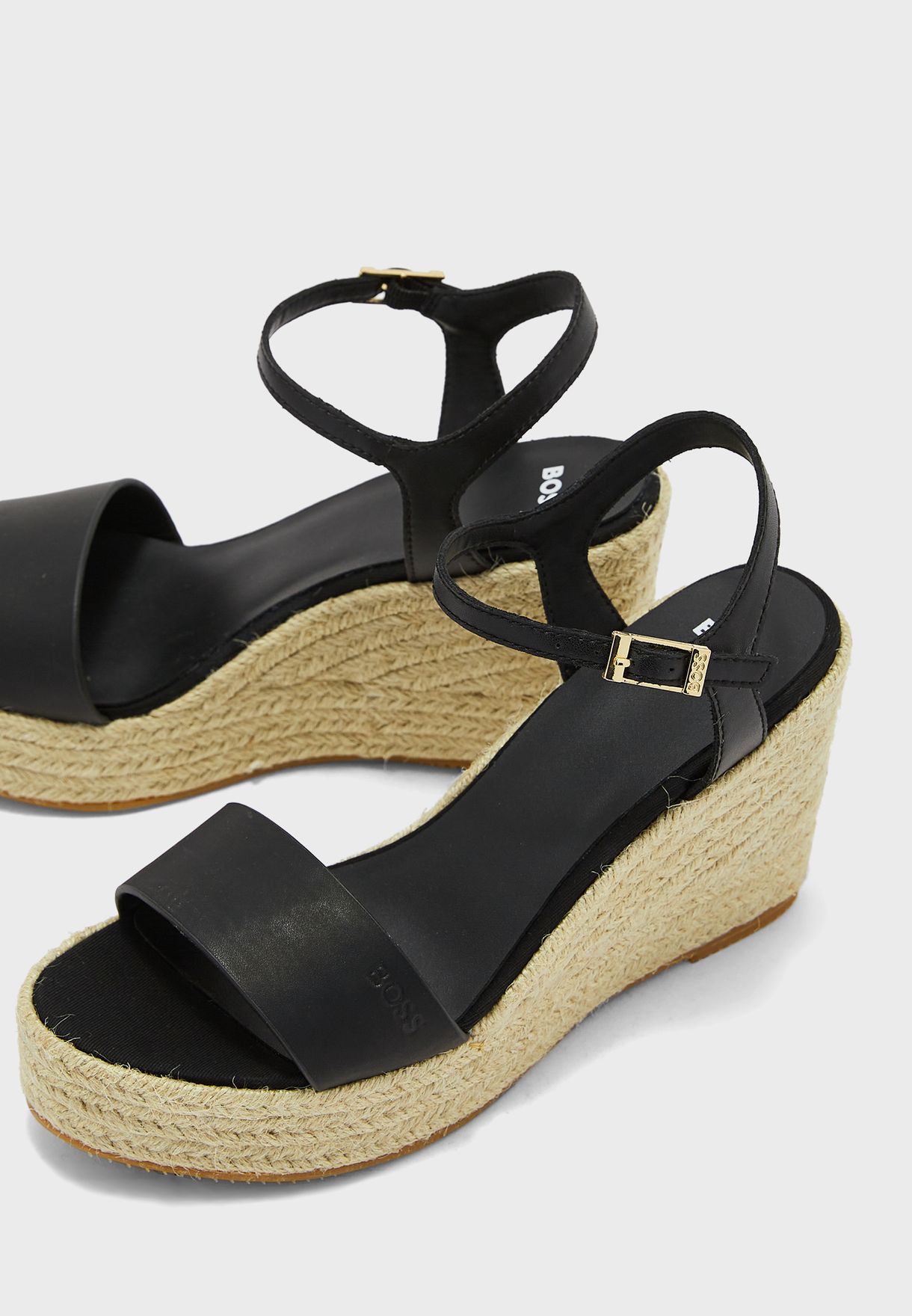 Buy Boss black Madeira Wedge Sandals for Women in Riyadh, Jeddah