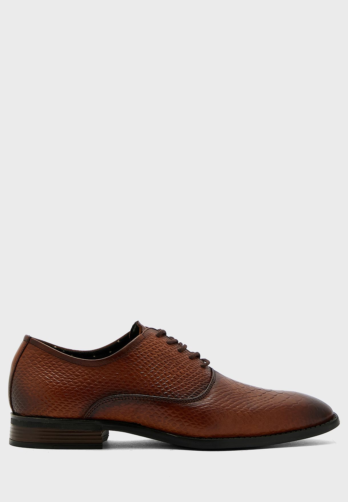Genuine Leather Snake Print Formal Lace Ups