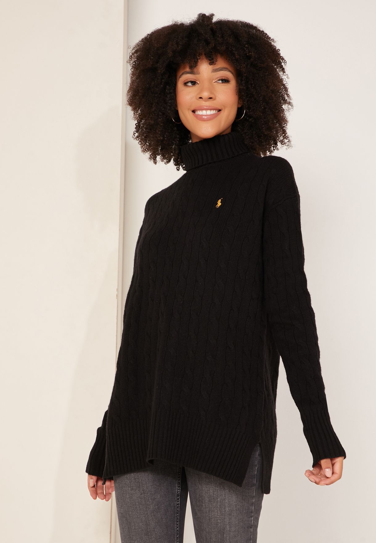 Buy Polo Ralph Lauren black Exclusive Turtleneck Sweater for Women in MENA,  Worldwide