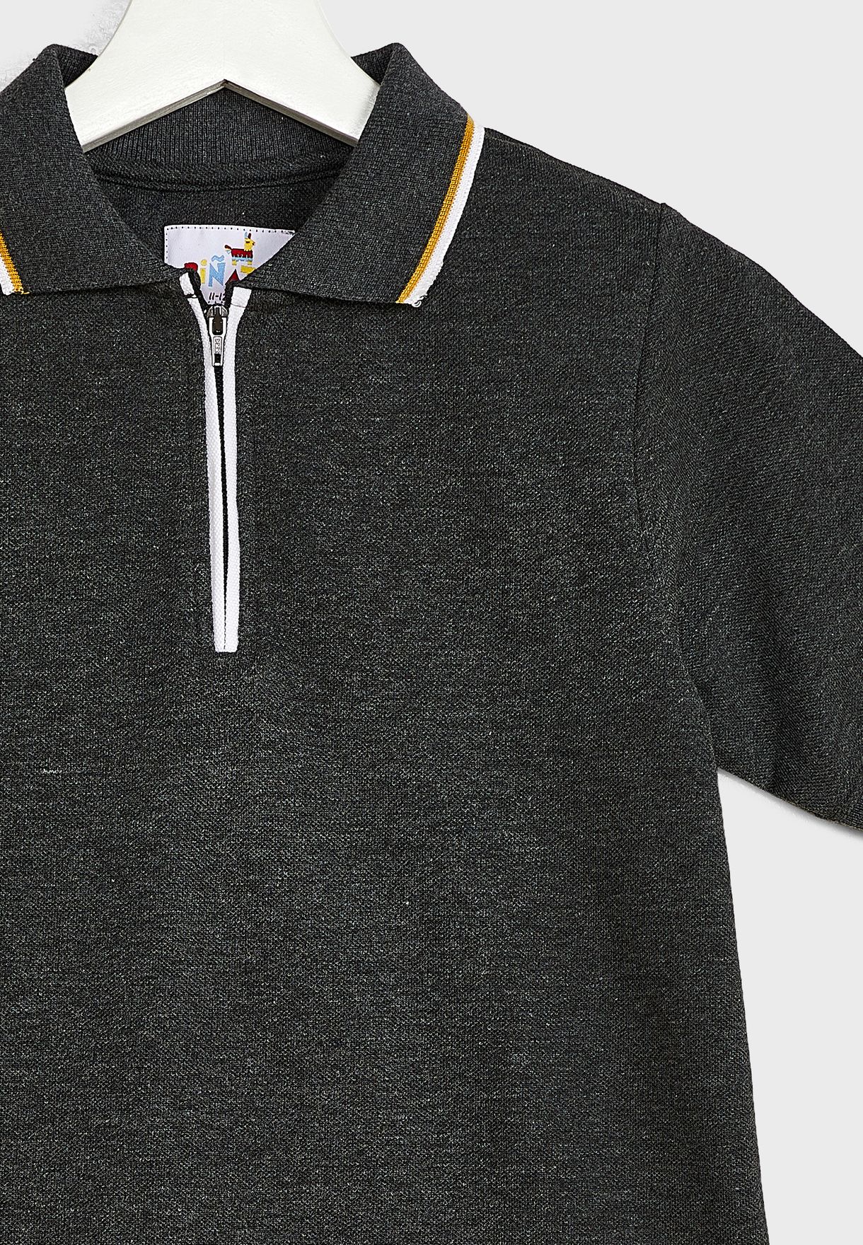 Soild Zipper Closure Polo