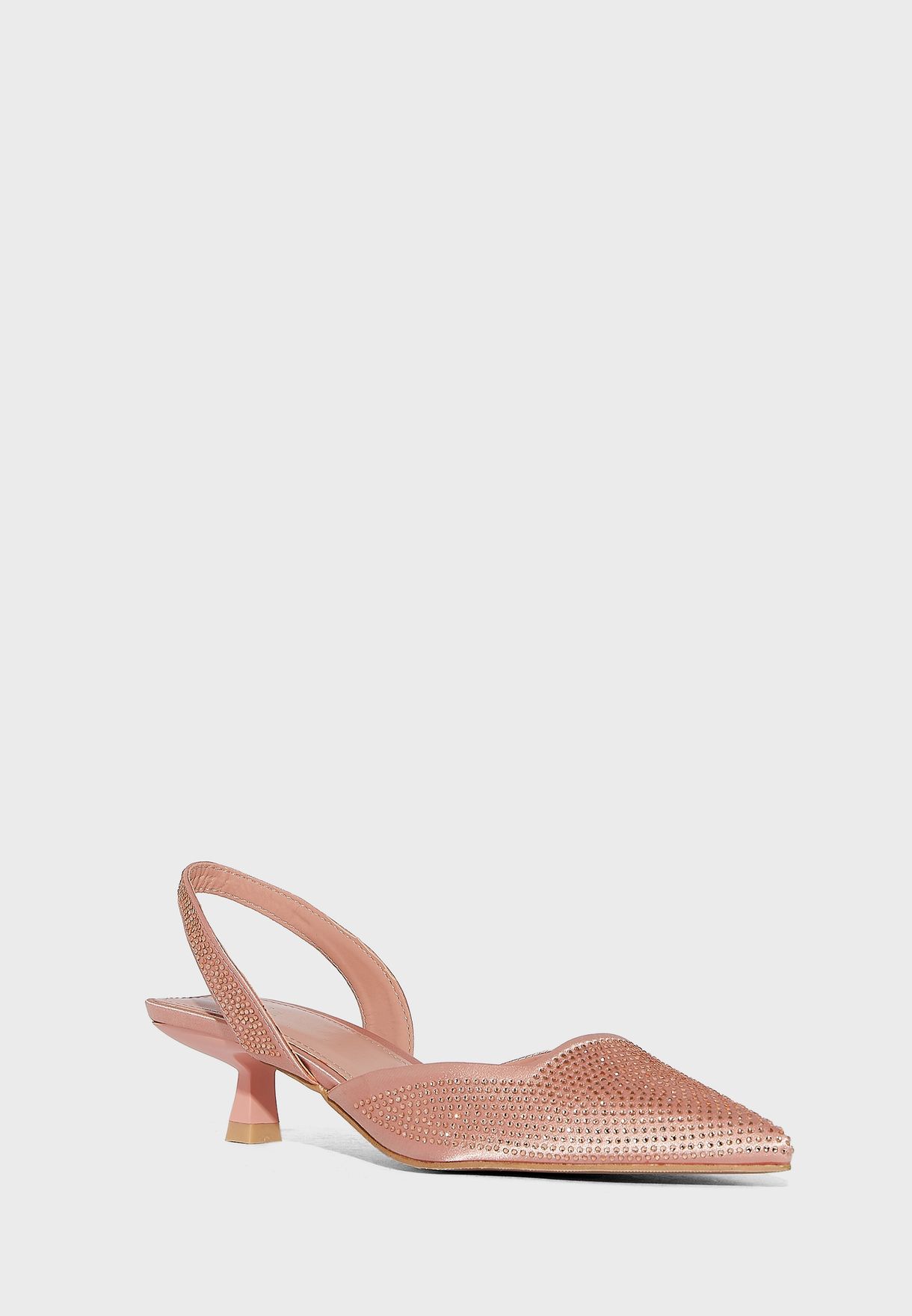 Diamante Pointed Slingback Pump