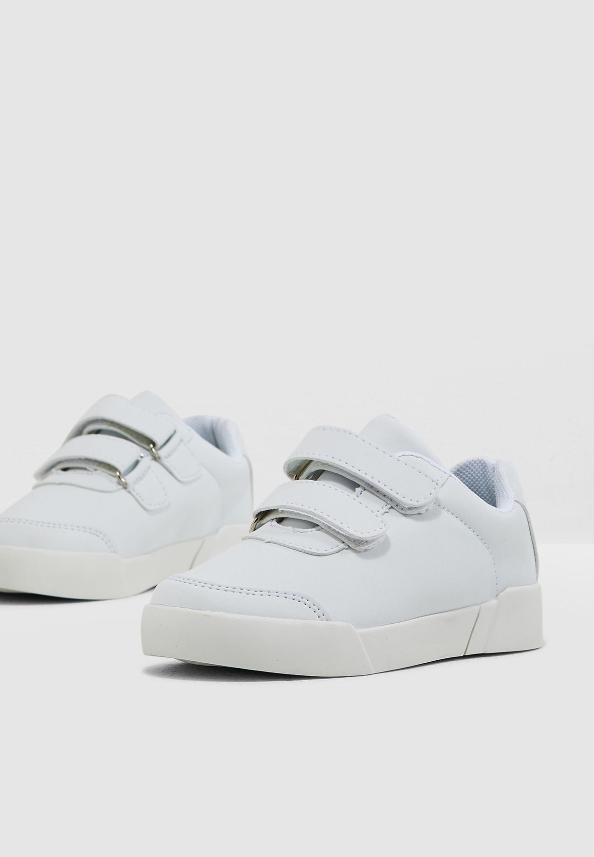 Buy Coco white Velcro Sneakers for Kids 