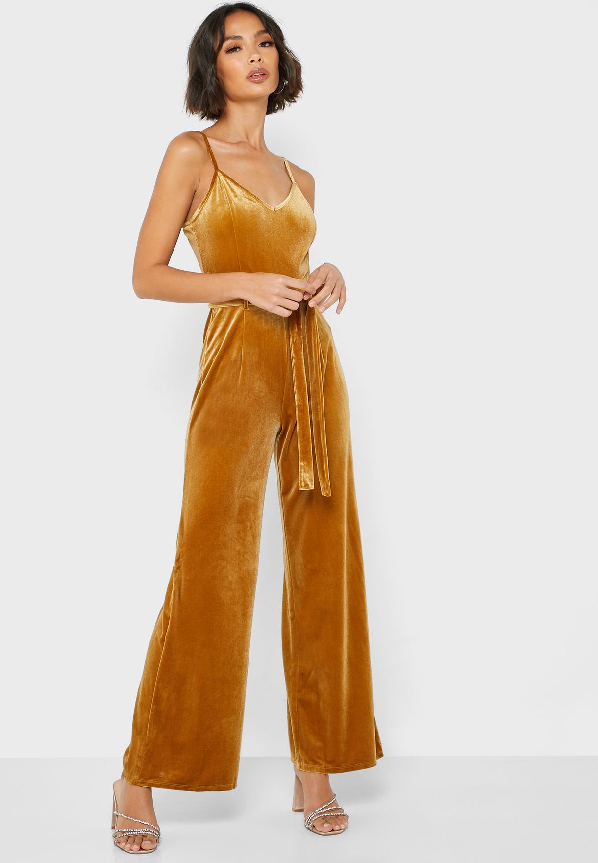 forever 21 gold jumpsuit