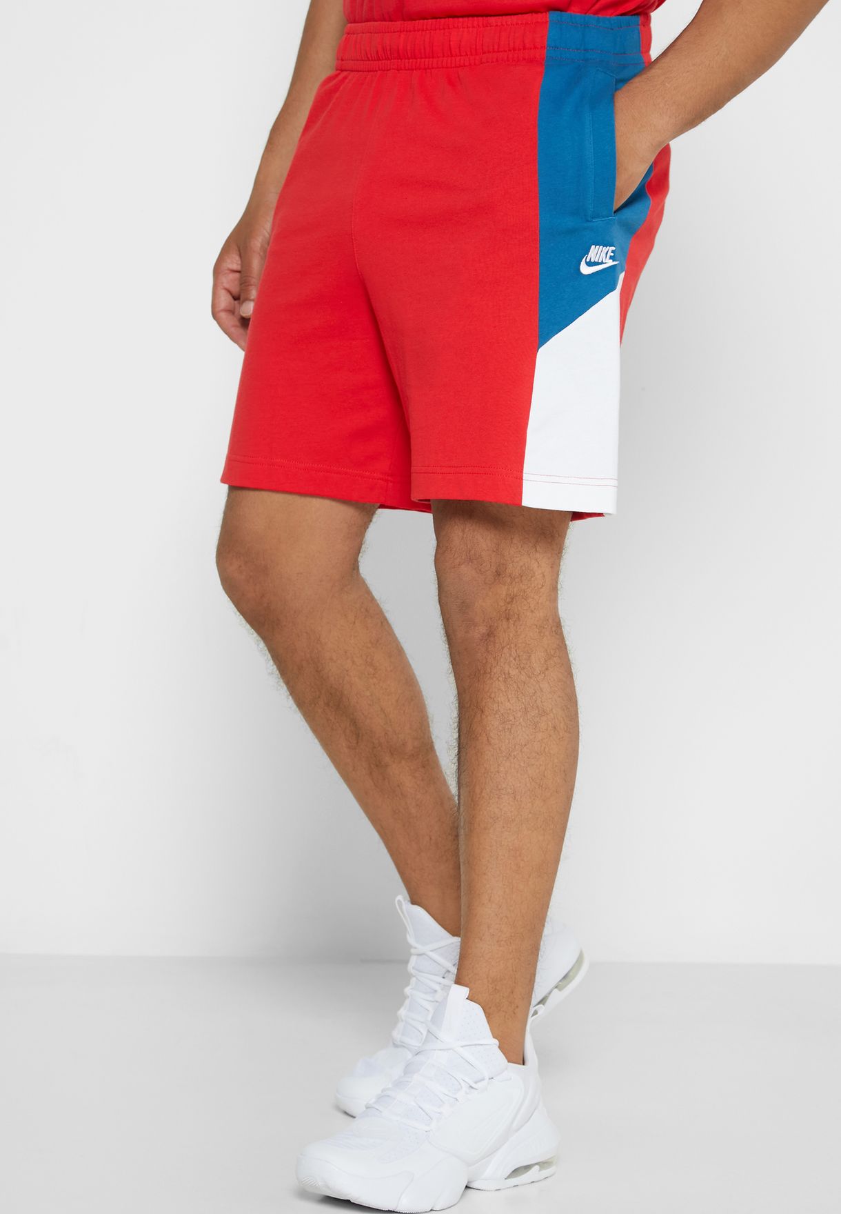 Buy Nike red NSW Colour Block Shorts 