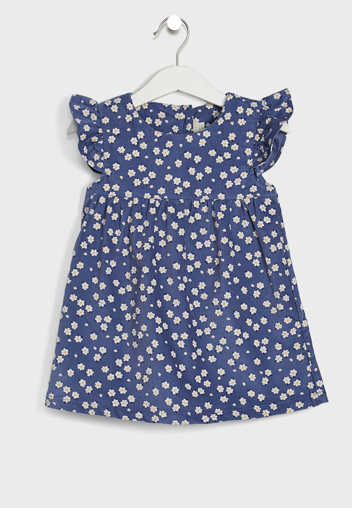 Kids Daisy Print Cord Baby Dress & Body Set
