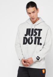 nike grey just do it hoodie