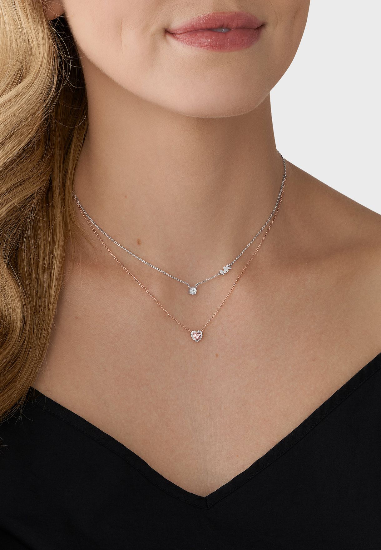 Double Layer Studded Necklace