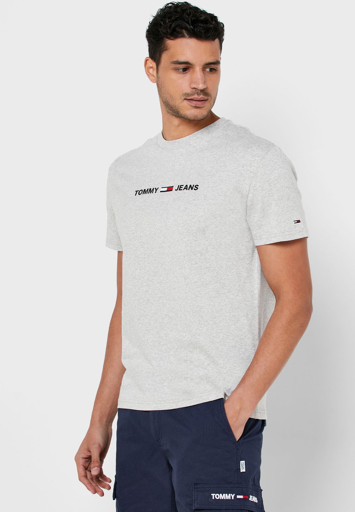 tommy jeans small logo crew