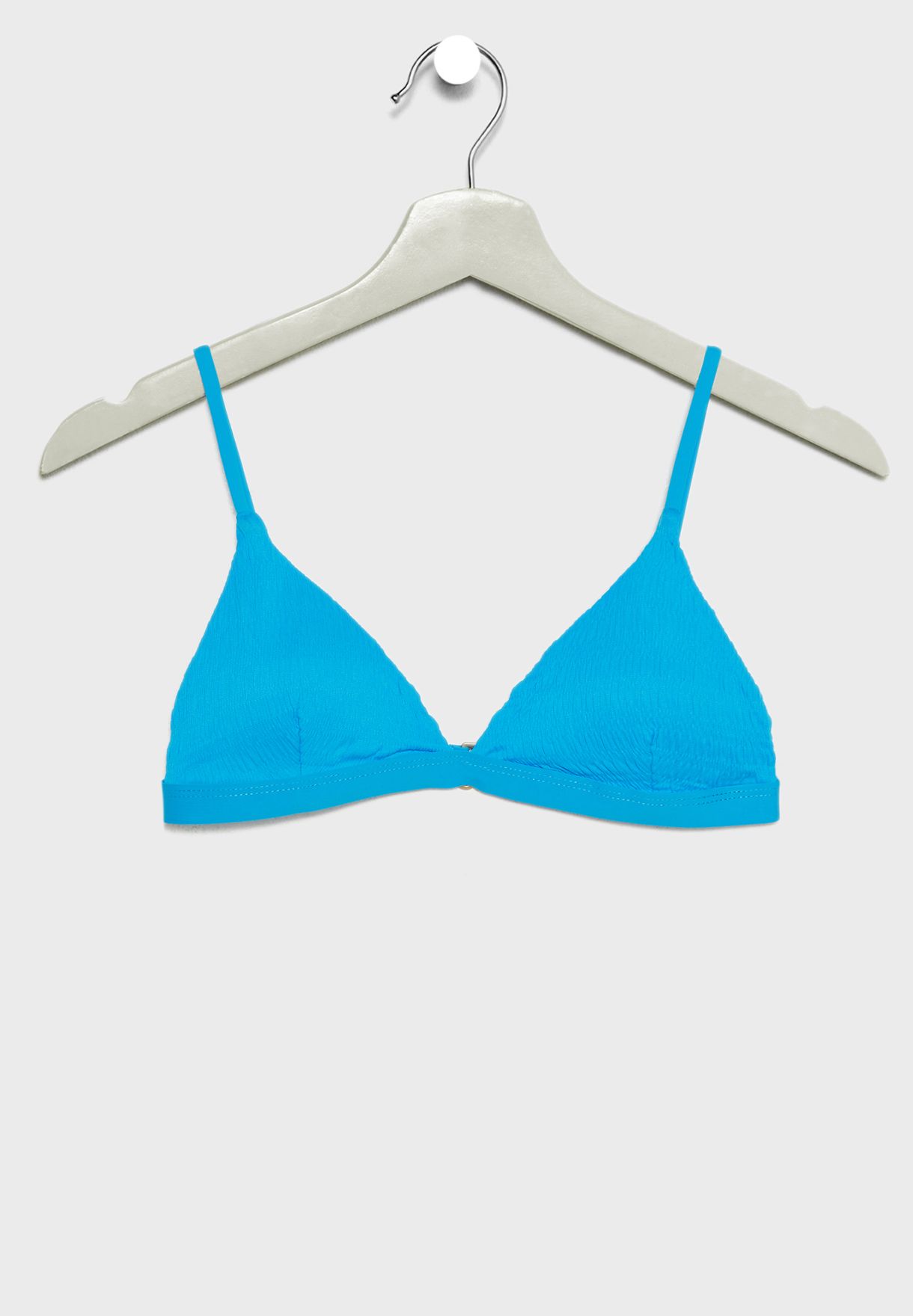 blue triangle bikini top