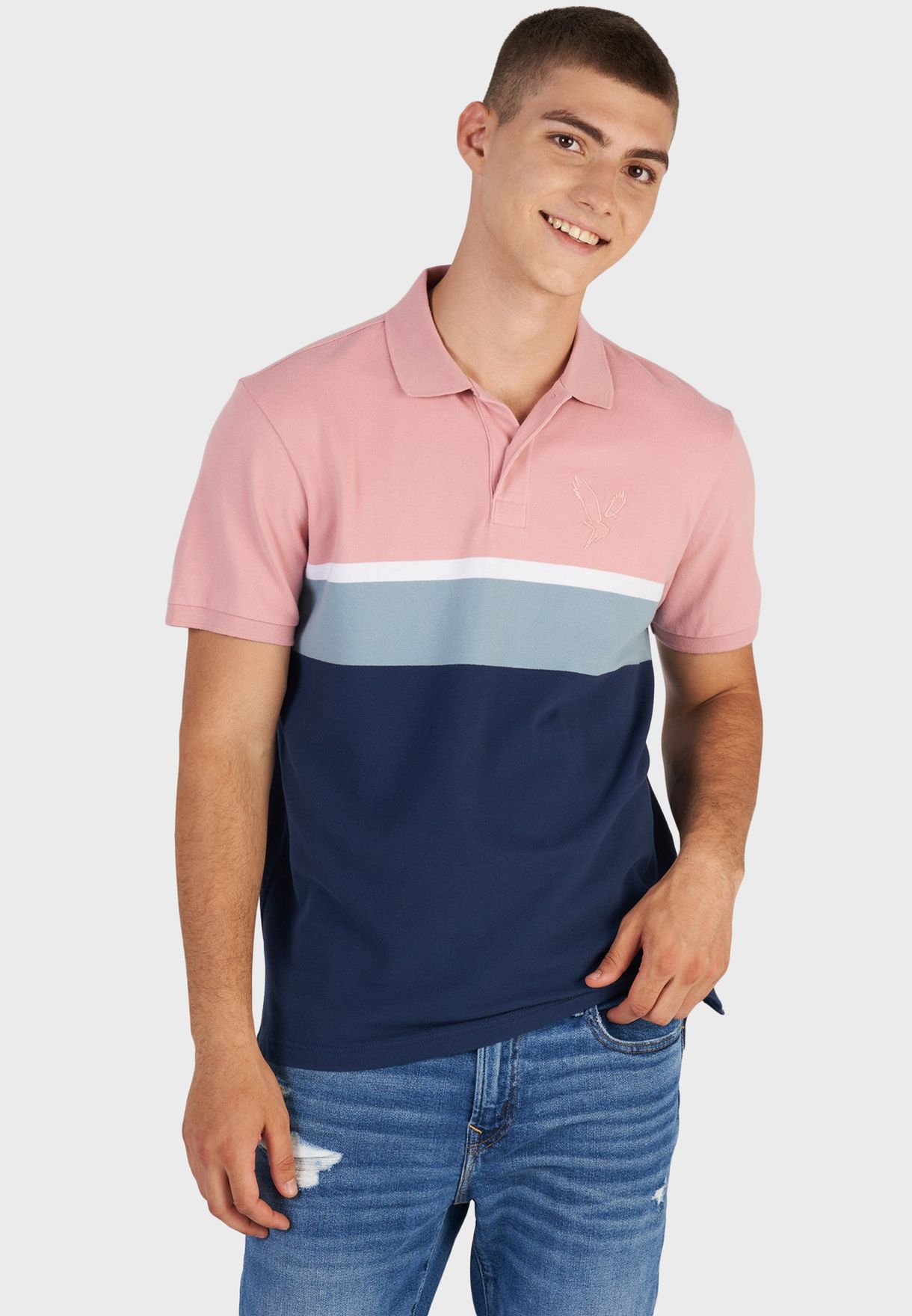 Colour Block Polo